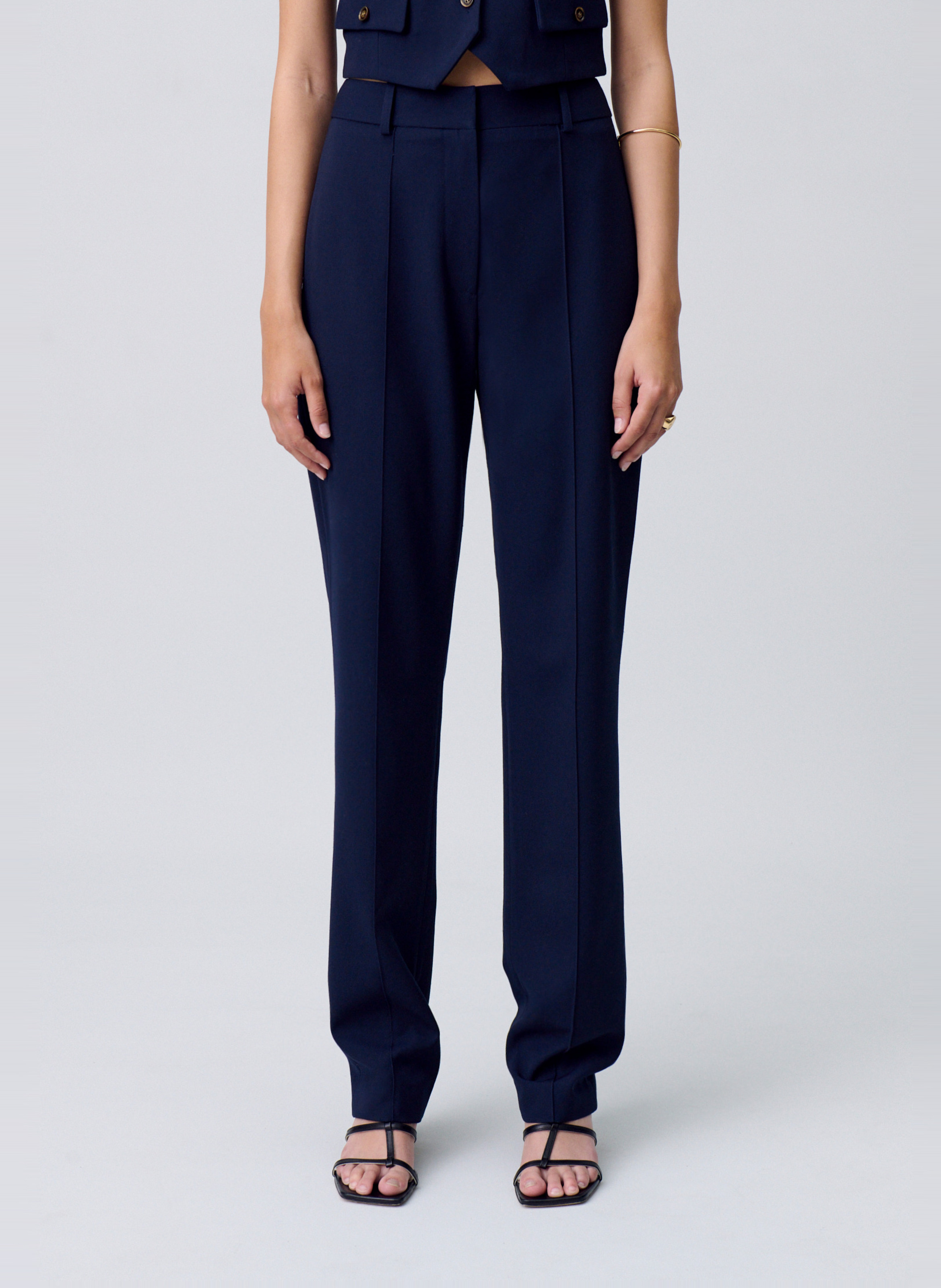 Pantalon tailleur taille haute CLAUDIE PIERLOT Bleu
