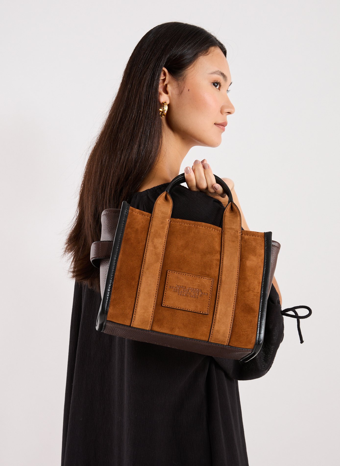 Sac cabas The Tote Bag en daim MARC JACOBS Marron