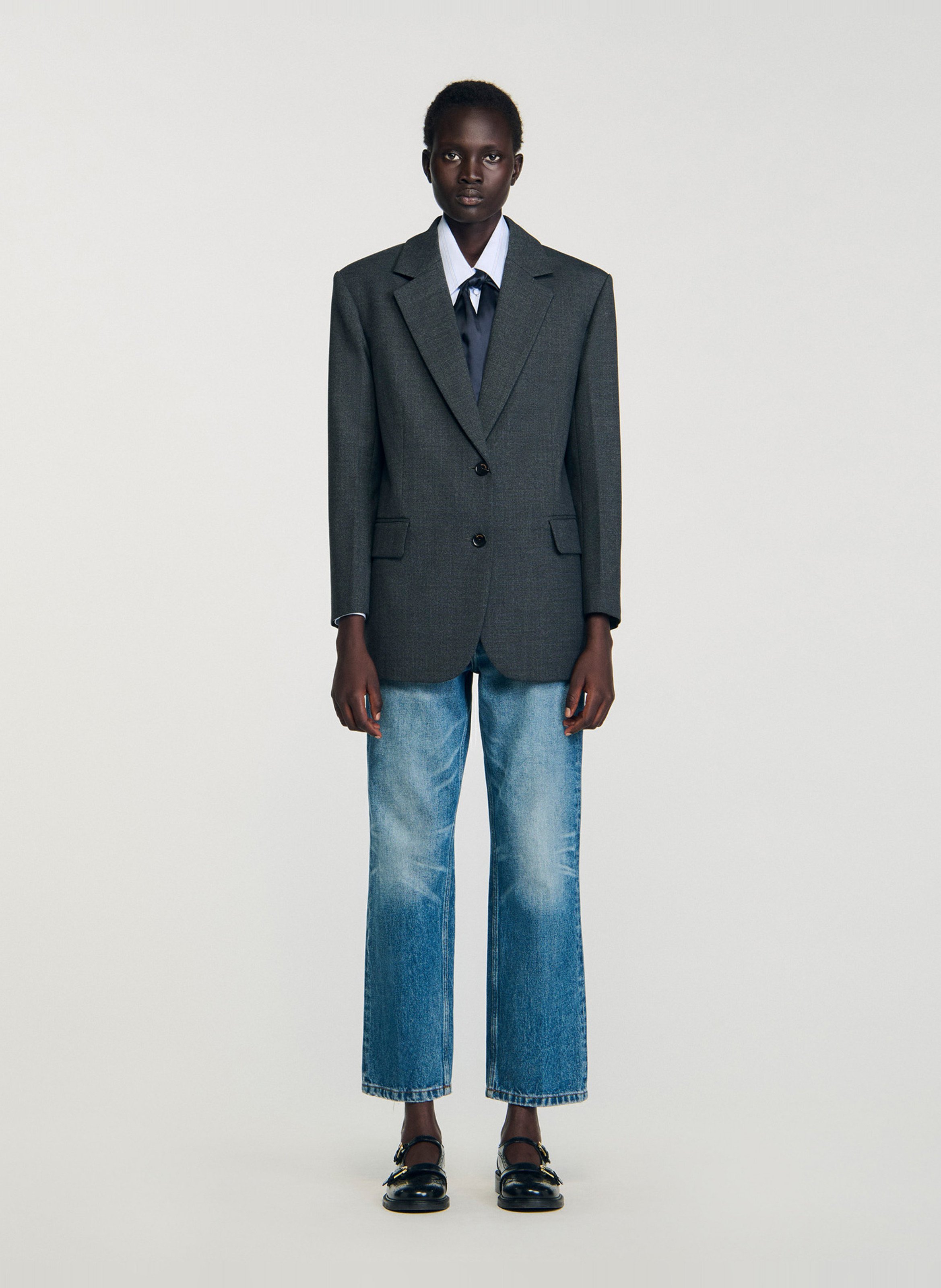 Veste tailleur oversize structurée SANDRO Gris