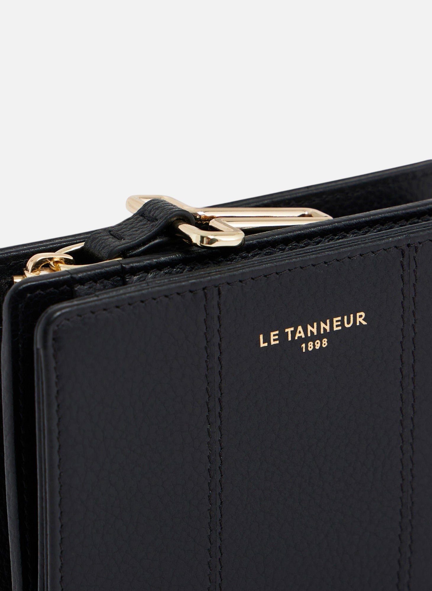 Petit portefeuille juliette en cuir grainé LE TANNEUR Noir