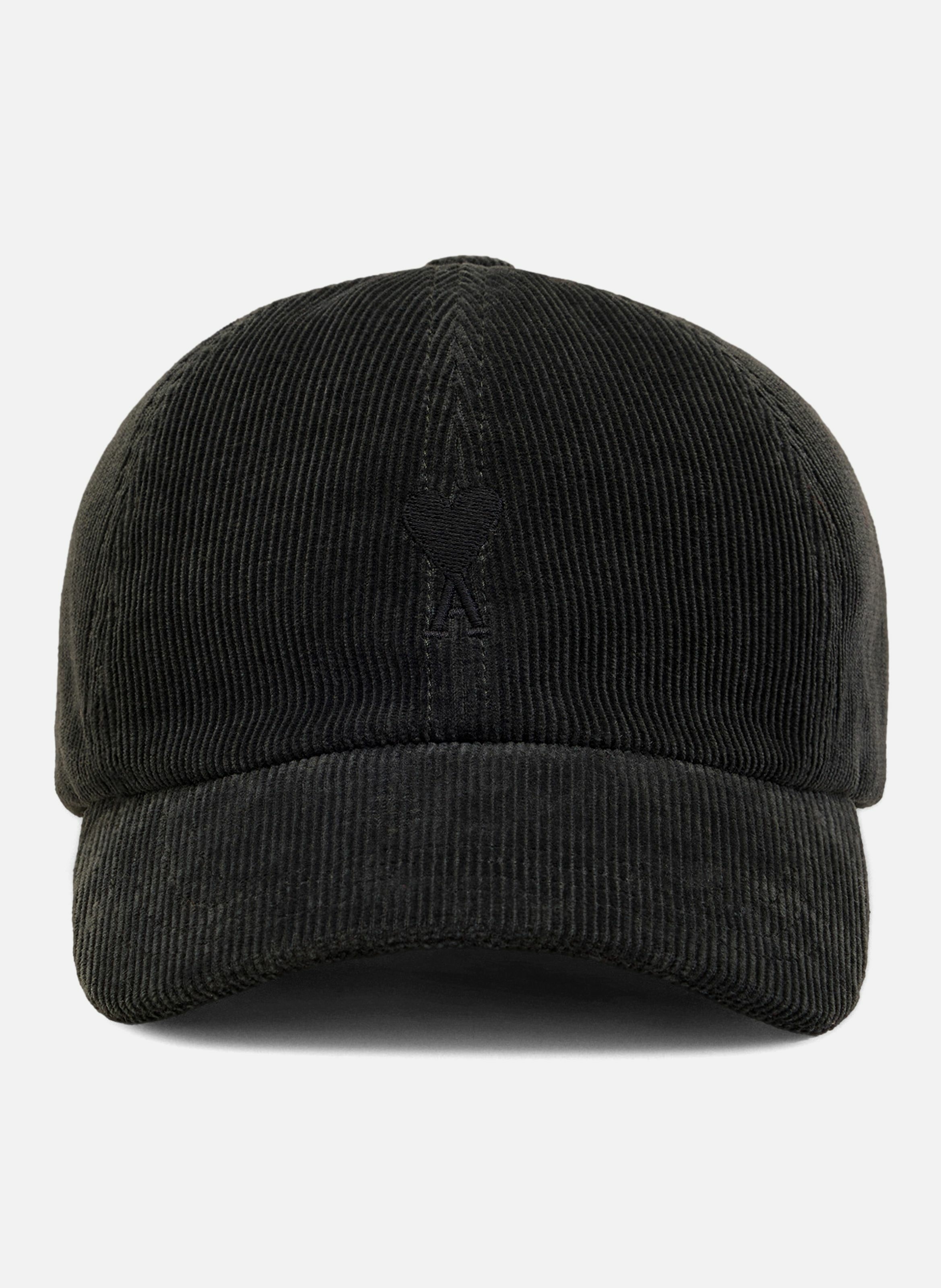 Casquette broderie ami de coeur velours en coton unisexe AMI PARIS Gris