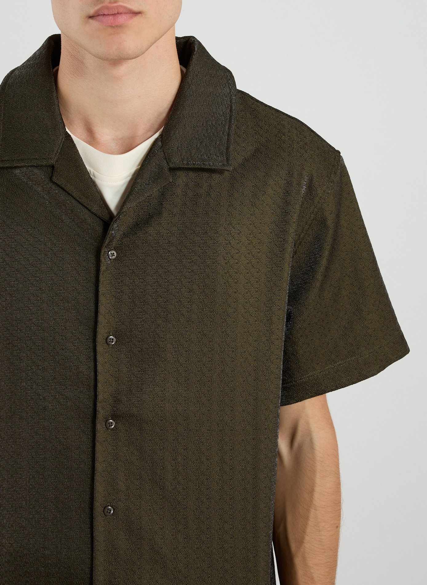 Textured shirt ONLY THE BLIND Green