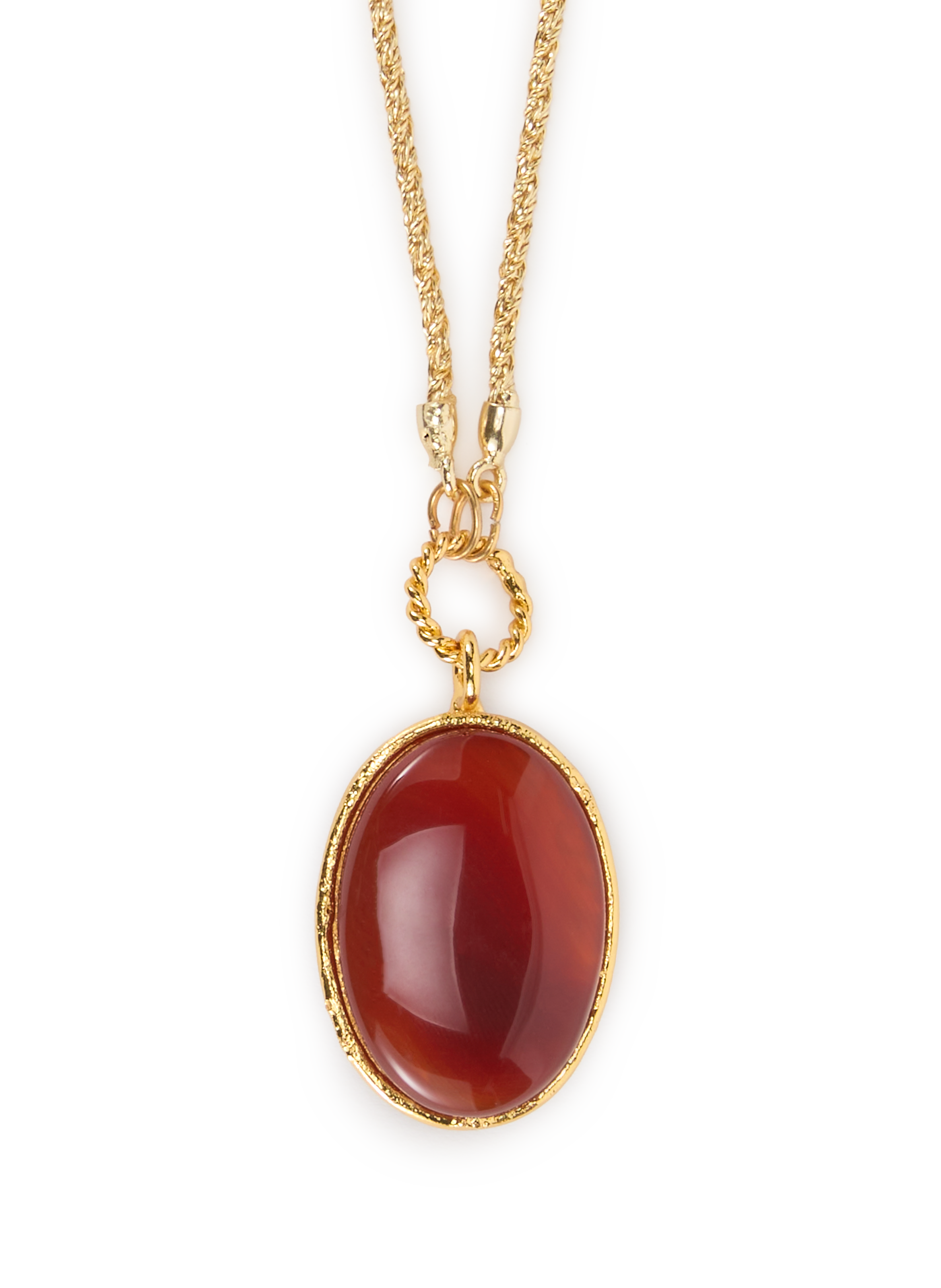 Collier en laiton et pierre SYLVIA TOLEDANO Rouge