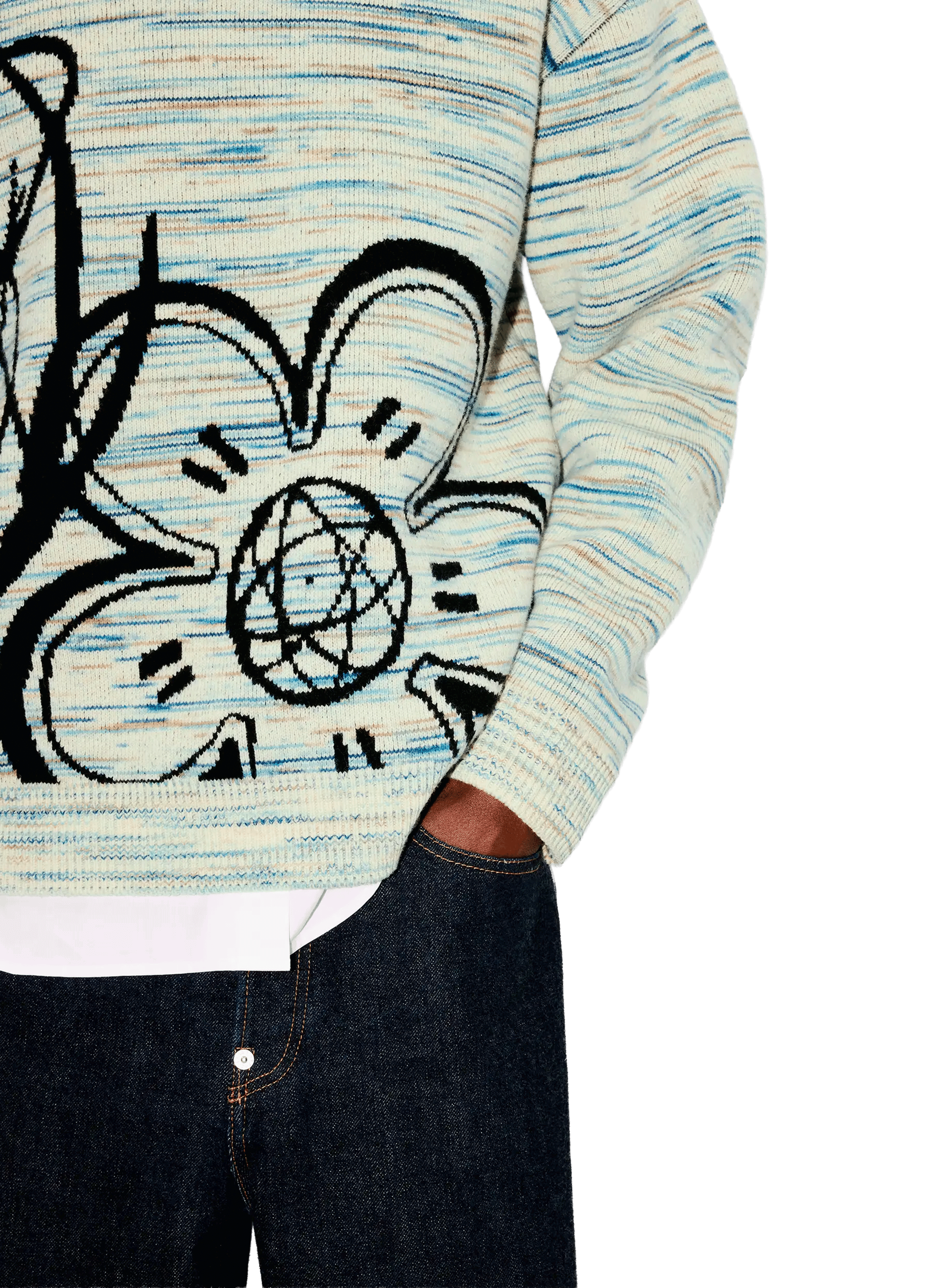 Reversible sweater with pattern KENZO White