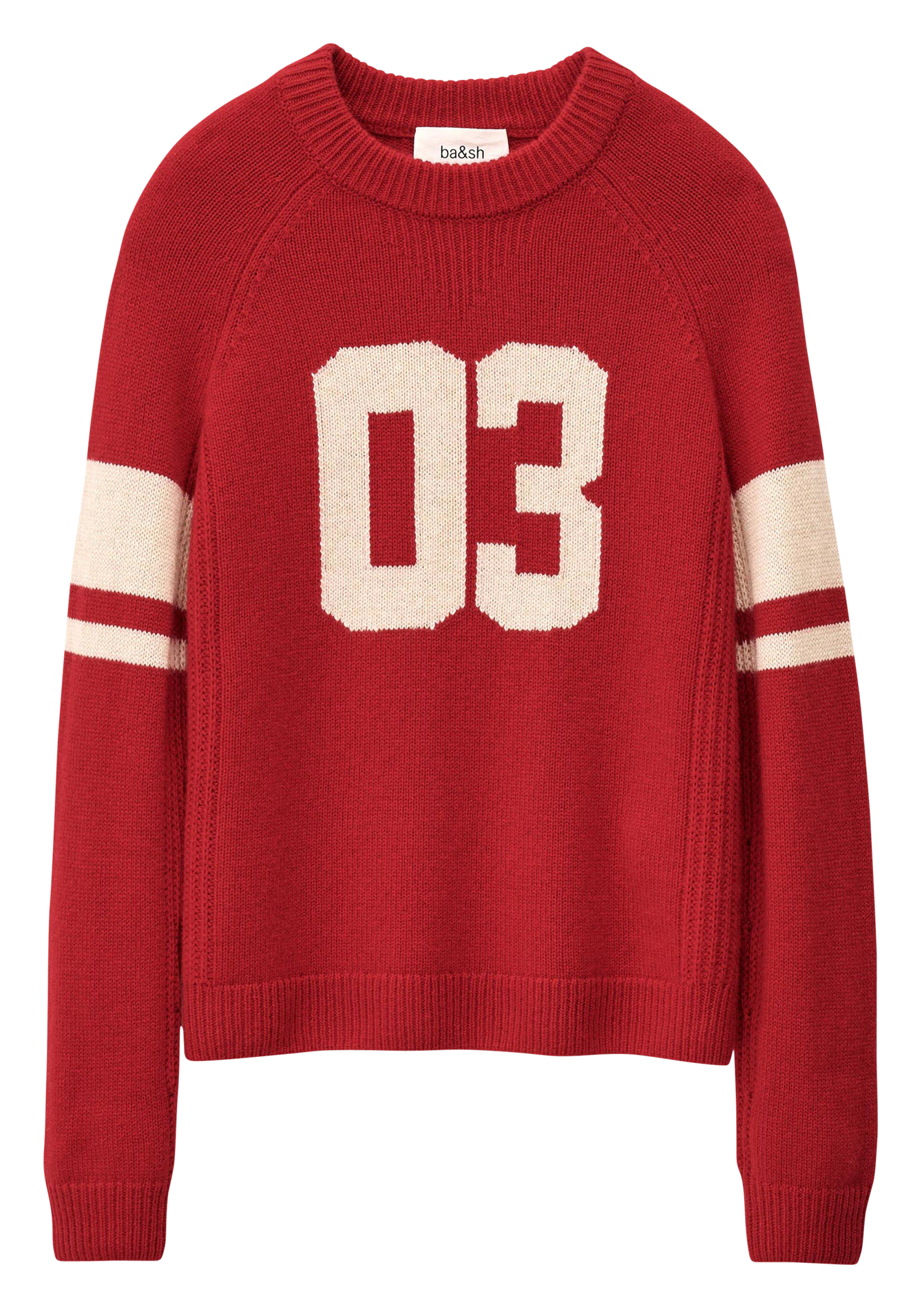 Pull droit col rond en cachemire cobe BA&SH Rouge