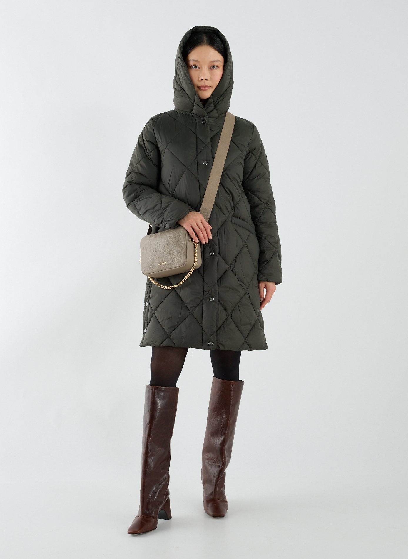 Manteau mi-long matelassé LAUREN Noir