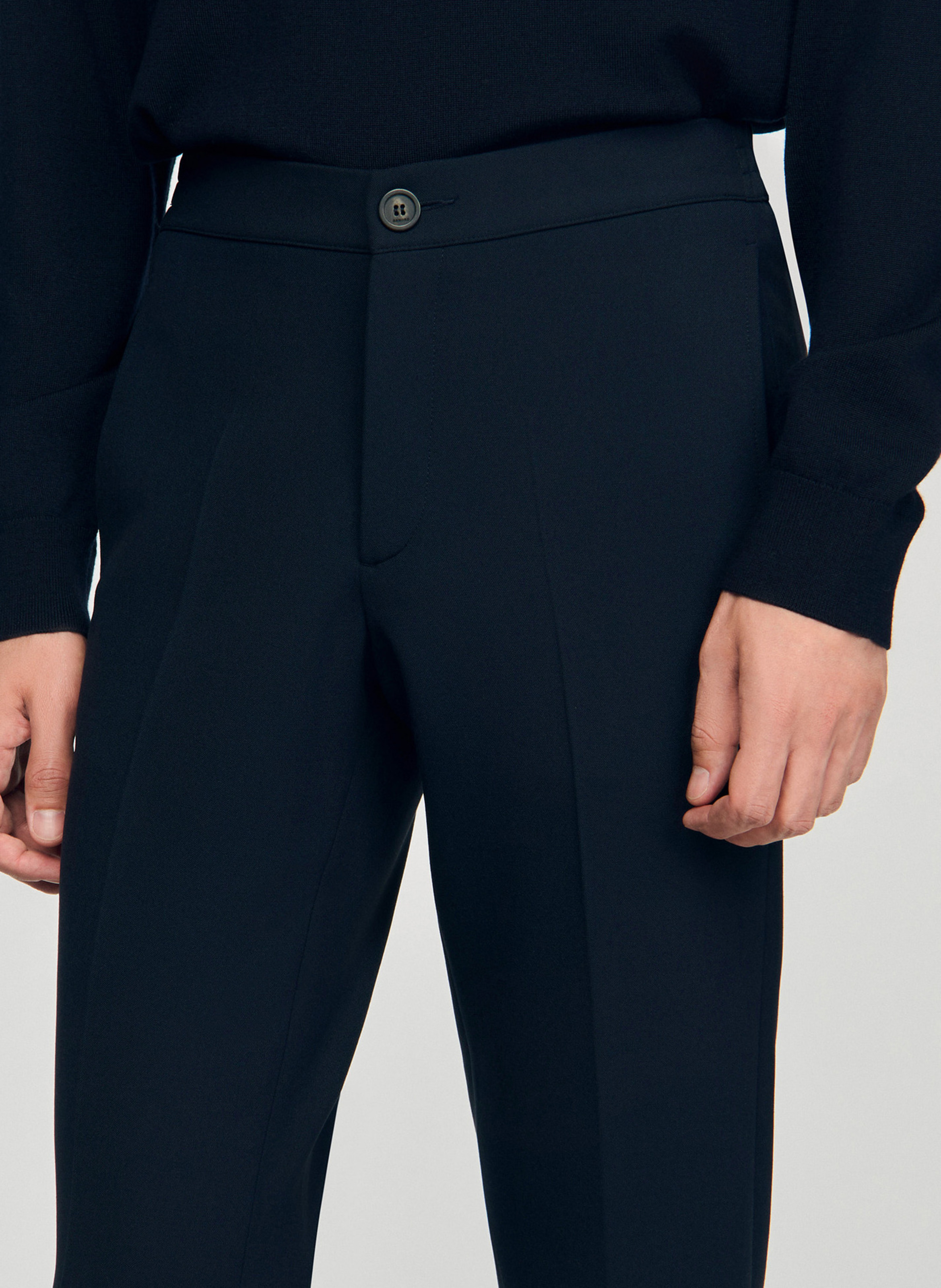 Pantalon droit SANDRO Bleu