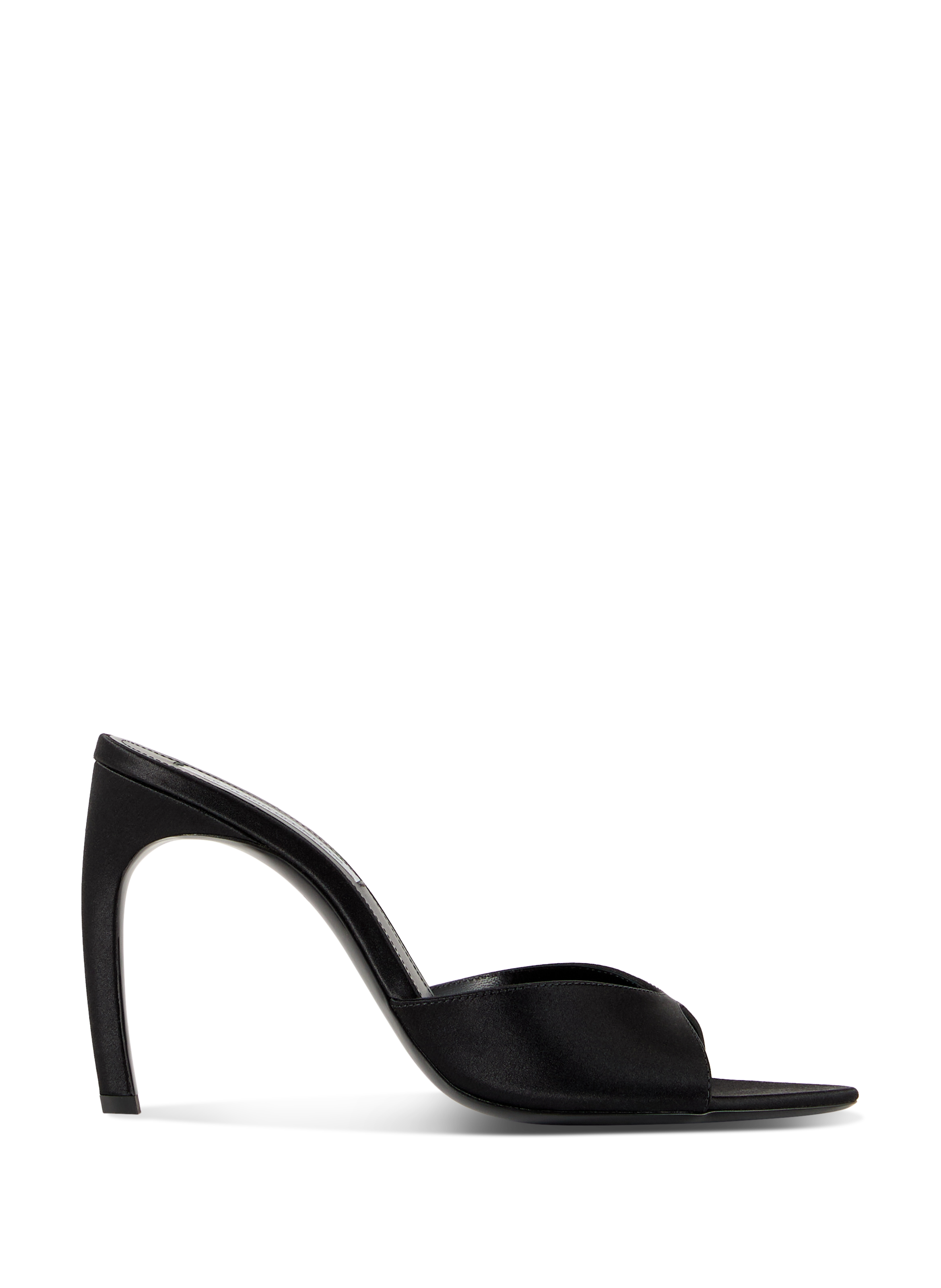 Chaussures satinées à talon en soie et cuir mélangés VICTORIA BECKHAM Noir