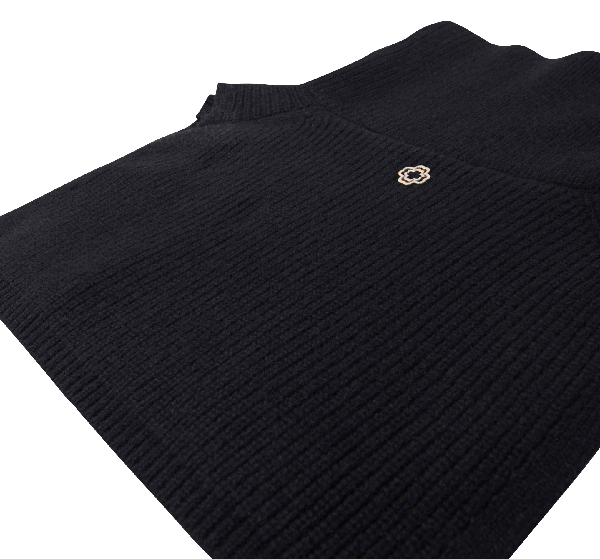 Col roulé amovible en laine mélangée MAJE Noir