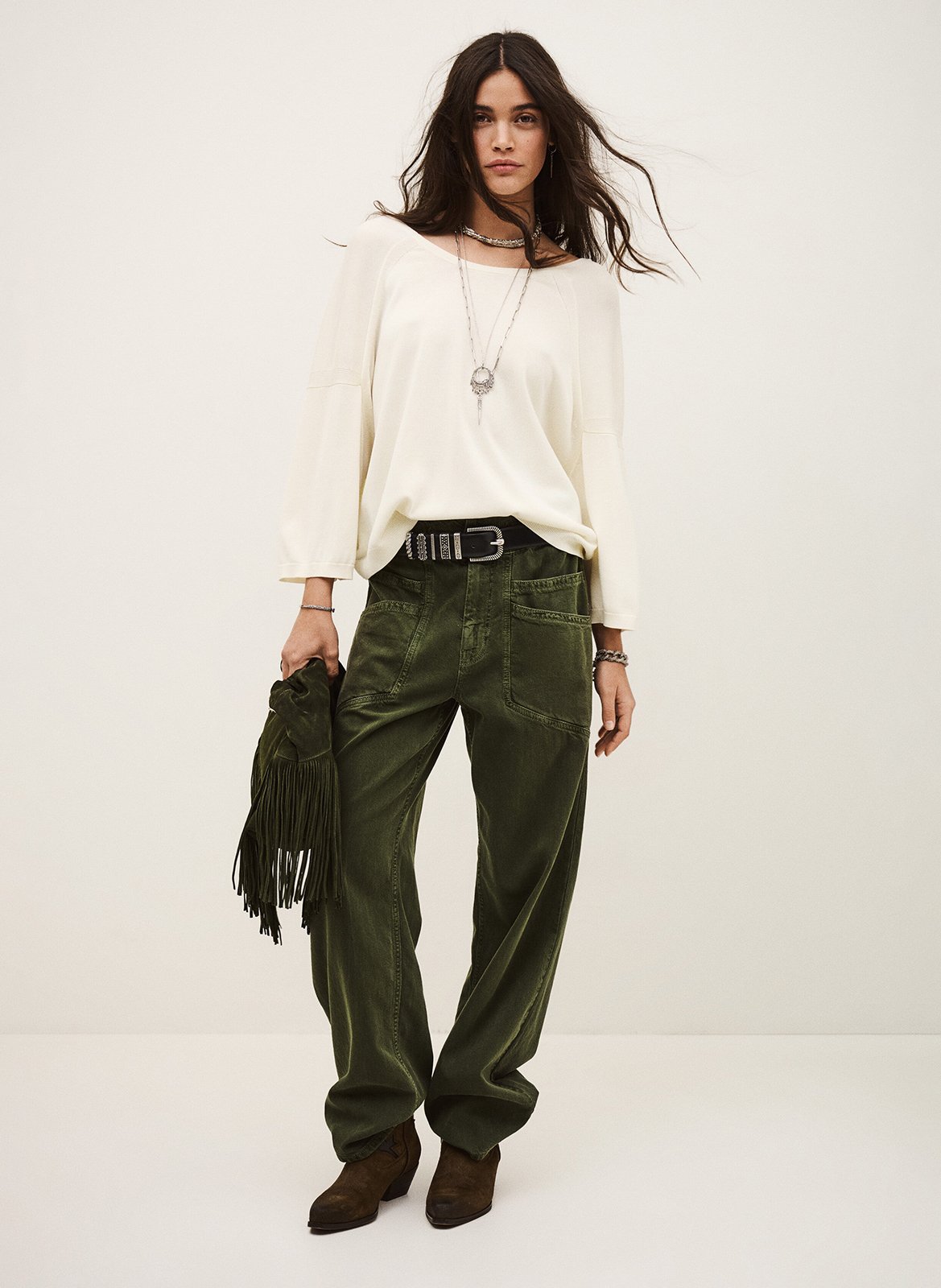 Pull col rond braha BA&SH Beige