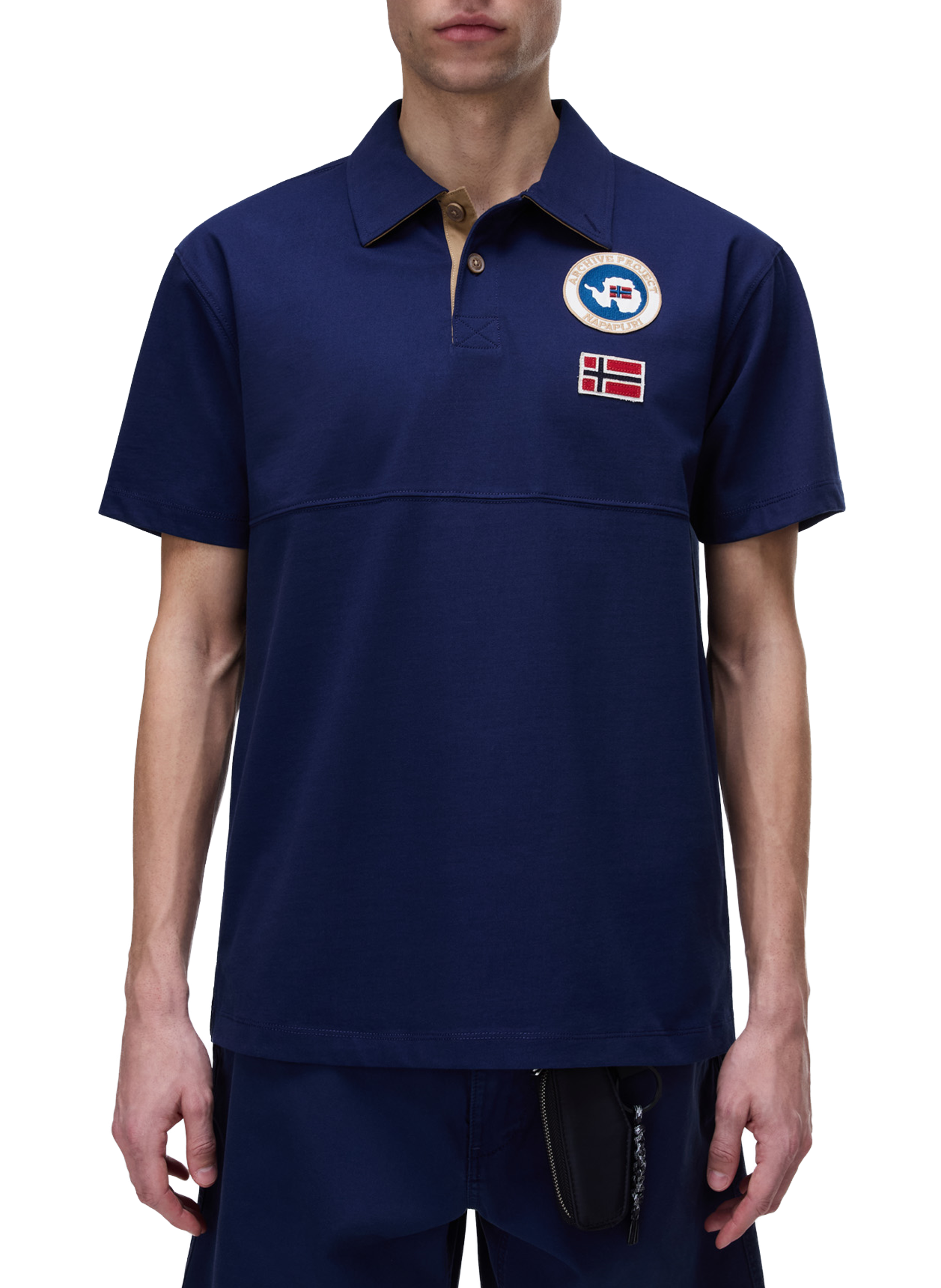 Polo manches courtes Reflect à logo en coton NAPAPIJRI Bleu