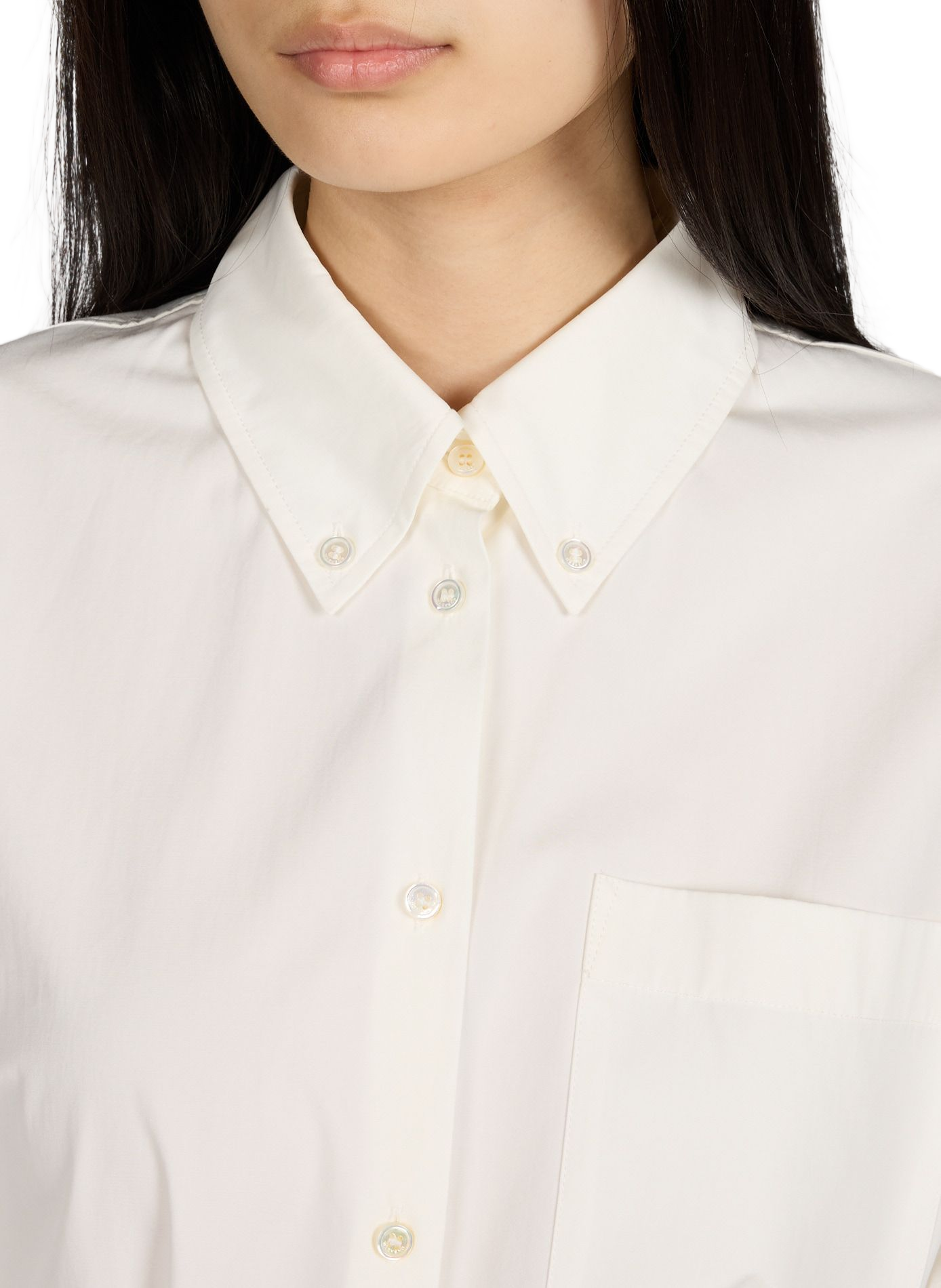 Printed midi shirt dress in blended cotton MAX MARA WEEK END White