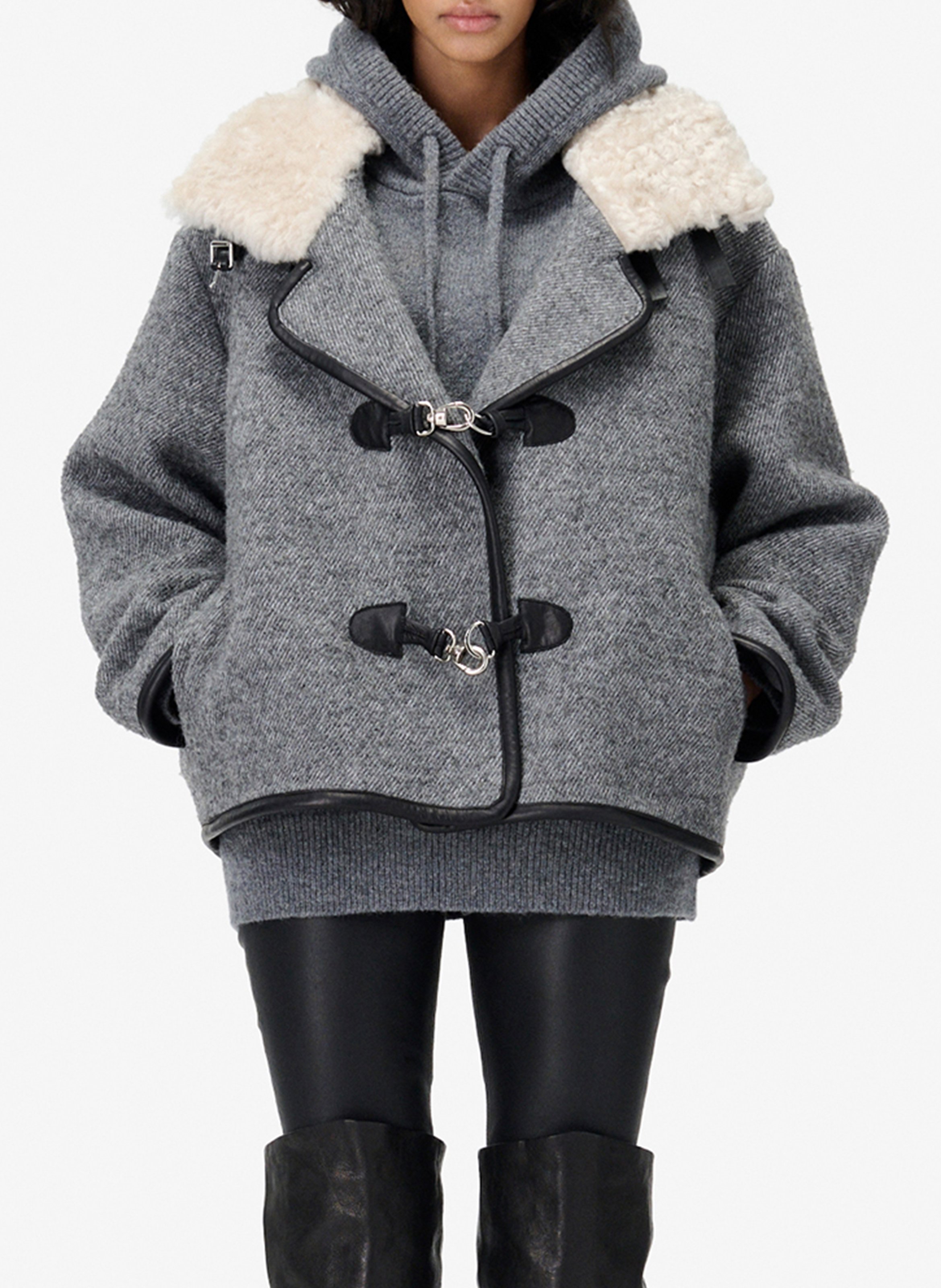 Manteau oversize kasson IRO Gris