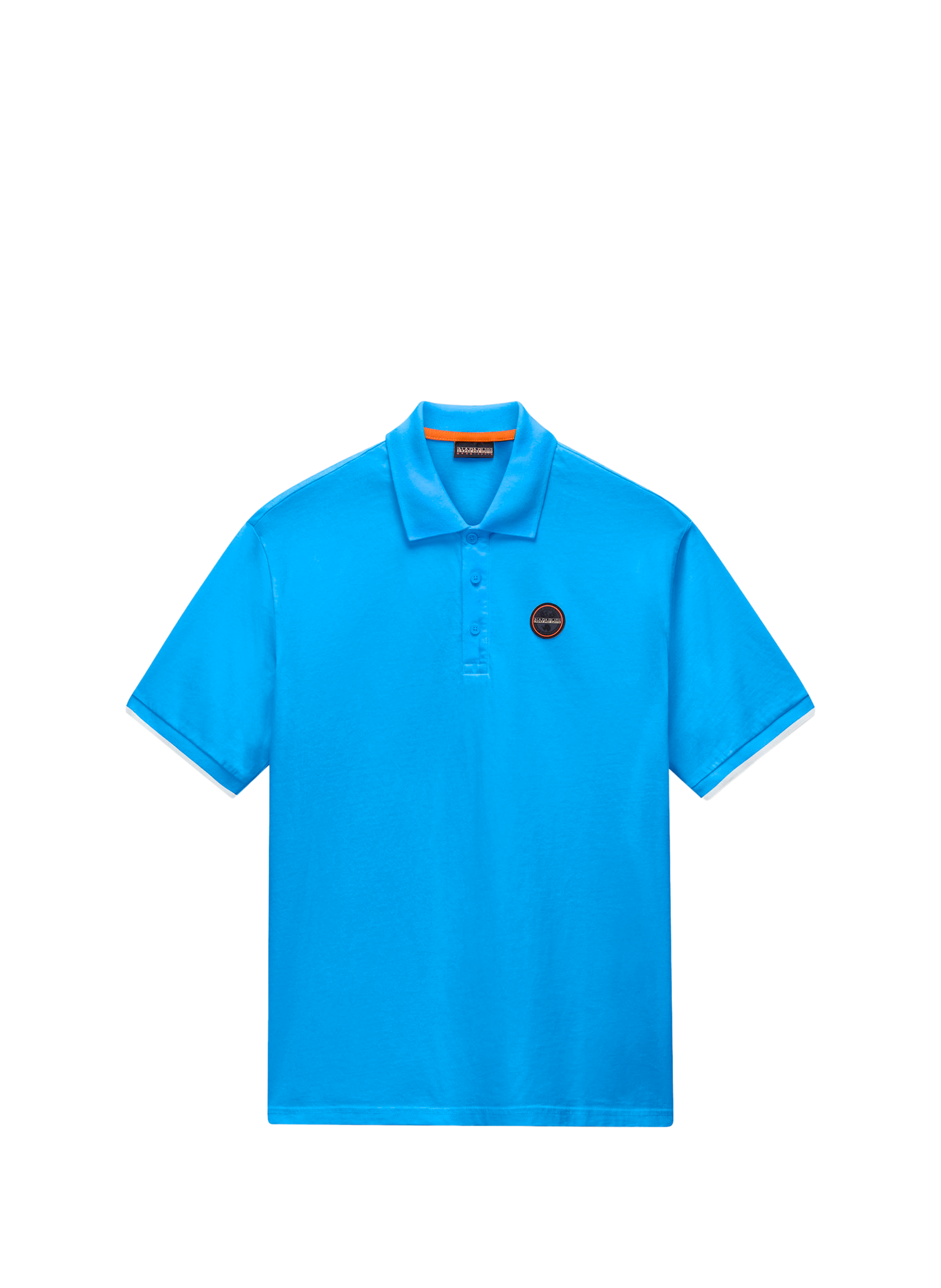 Polo droit à badge en coton  NAPAPIJRI Bleu