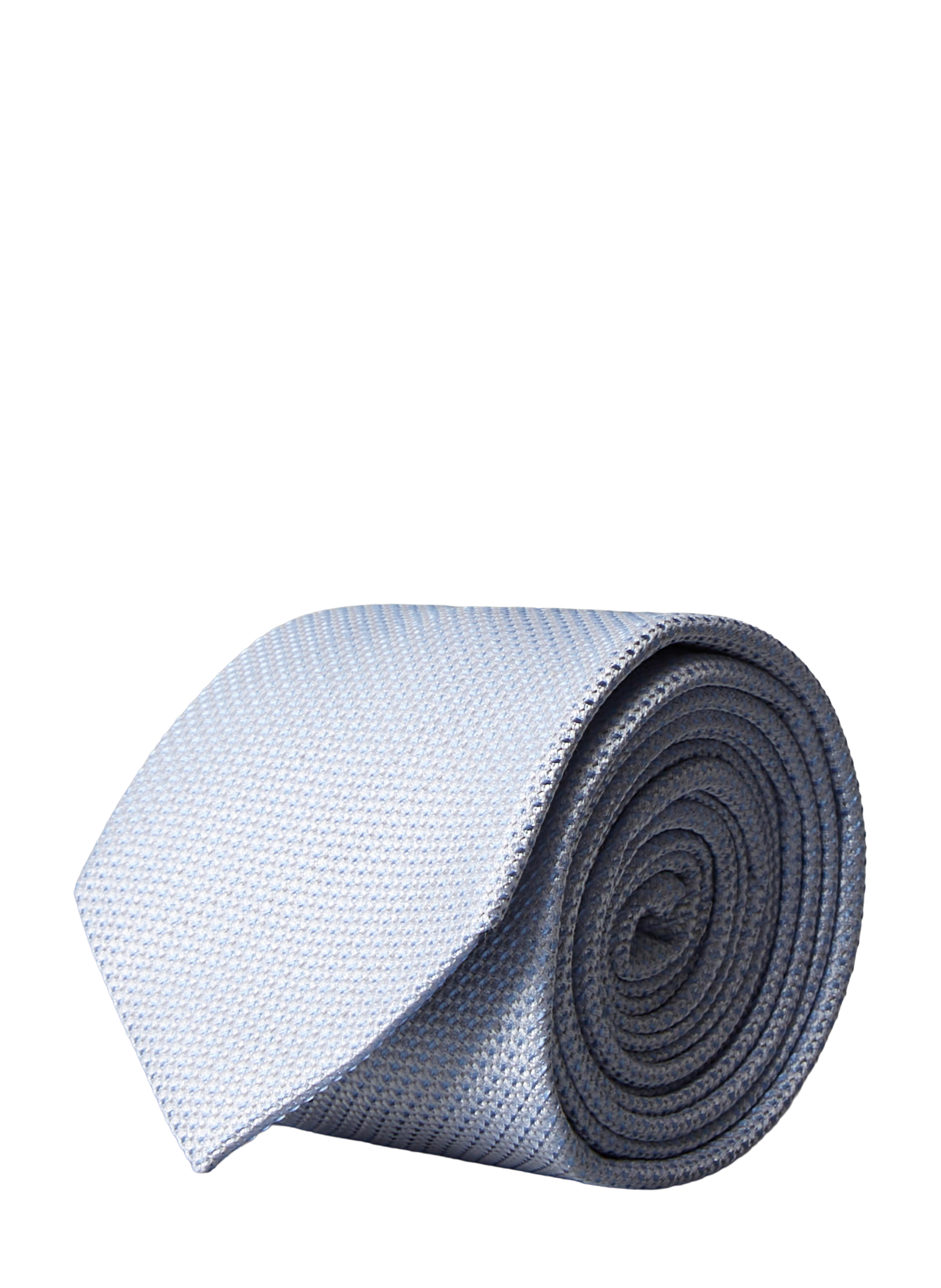 Cravate jacquard en soie en lin CALVIN KLEIN Bleu