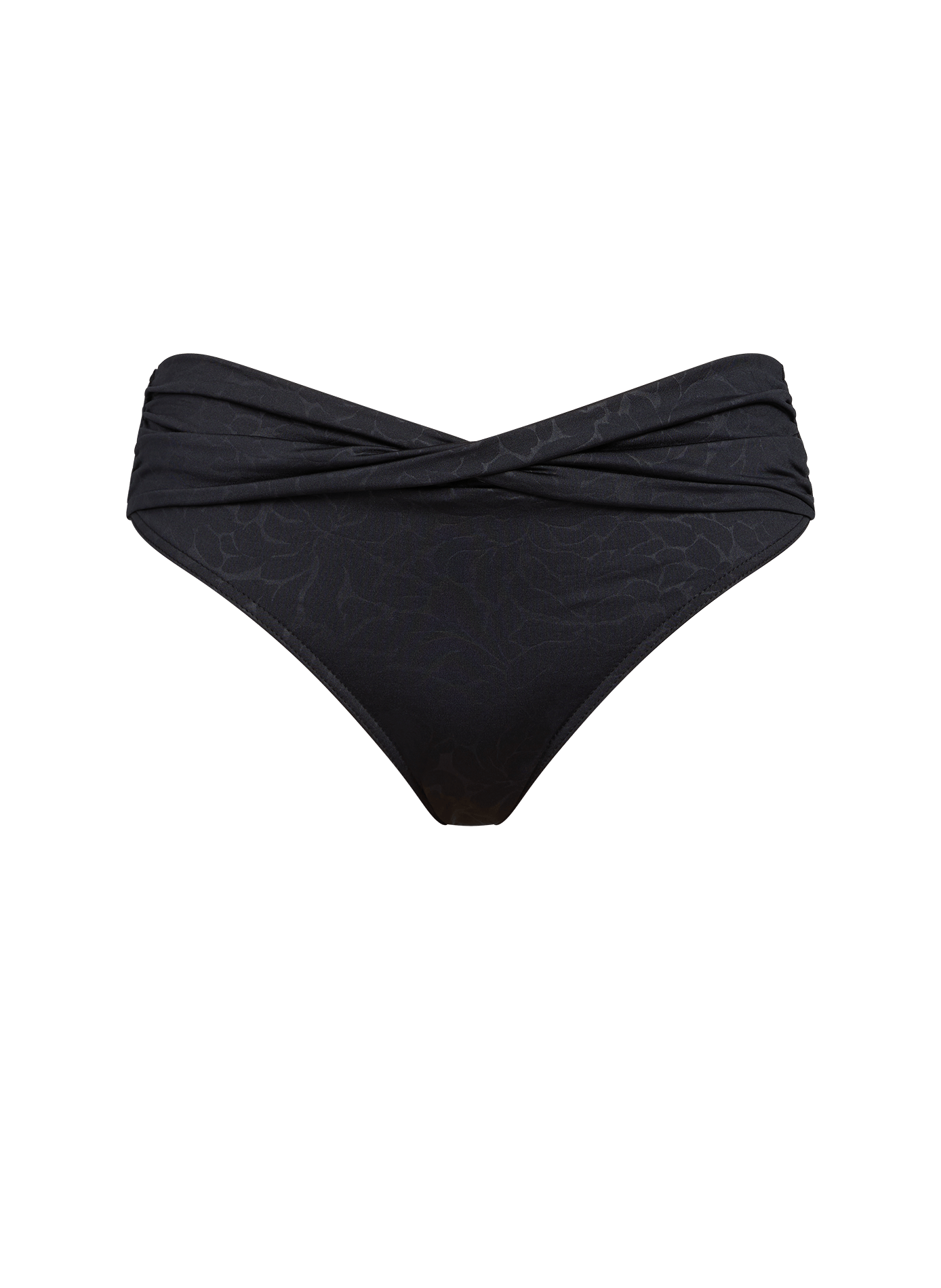 Bas de maillot de bain à fleurs GRAIN DE SABLE Noir