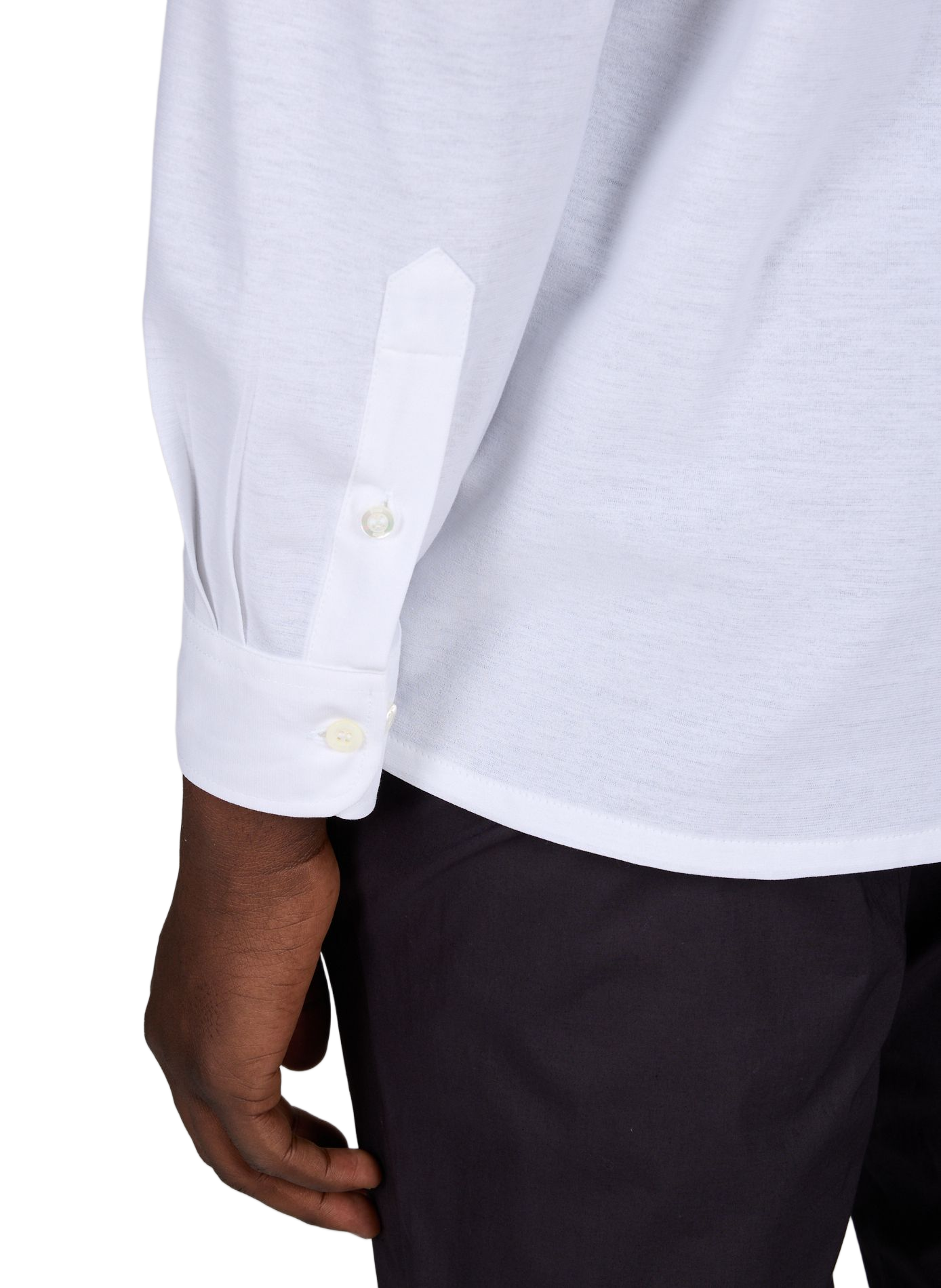 Chemise unie col américain HERNO Blanc