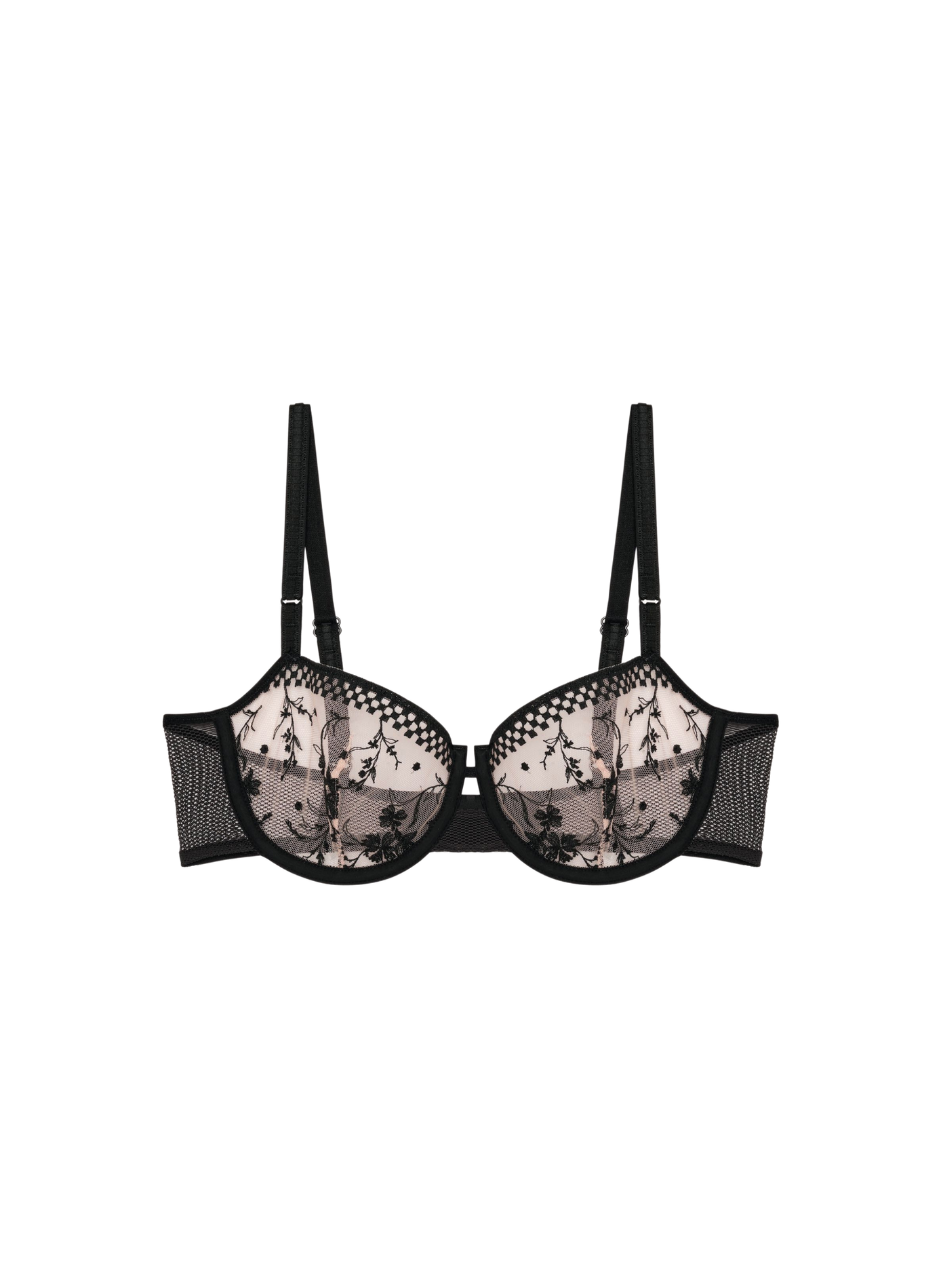 Soutien-gorge balconnet Suzy en dentelle fleurie PASSIONATA Beige