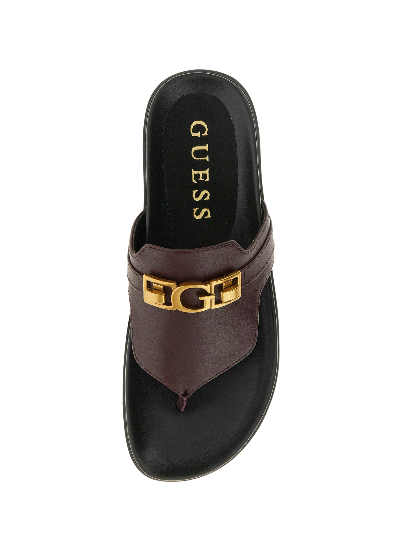 Sandali piatti con logo GUESS Rosso