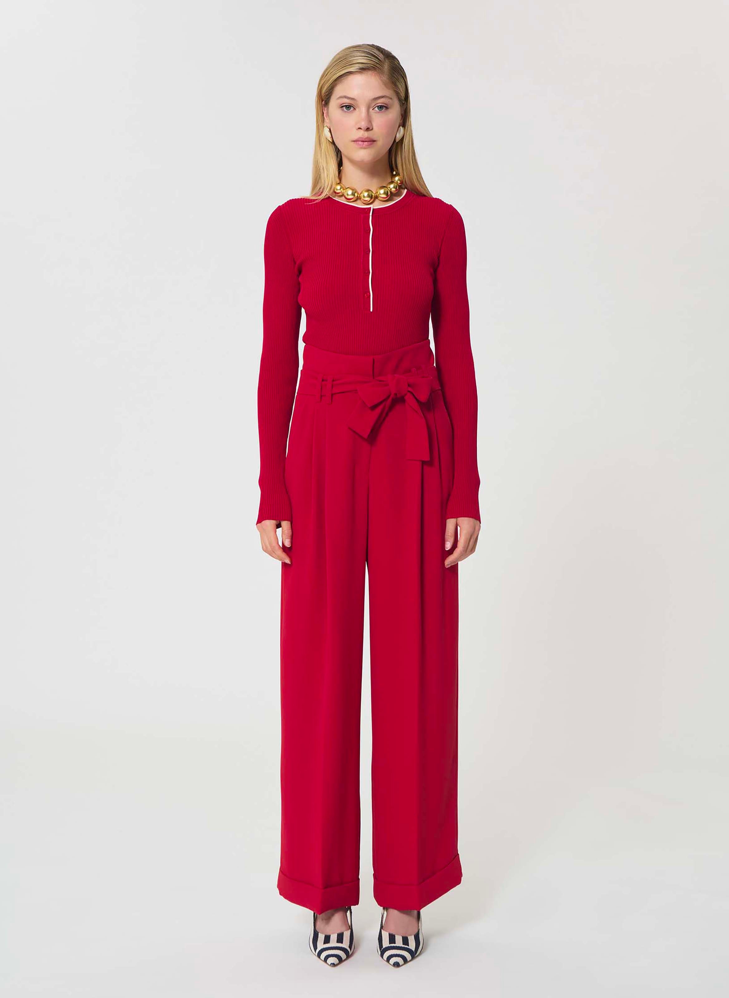 Pantalon pia TARA JARMON Rouge
