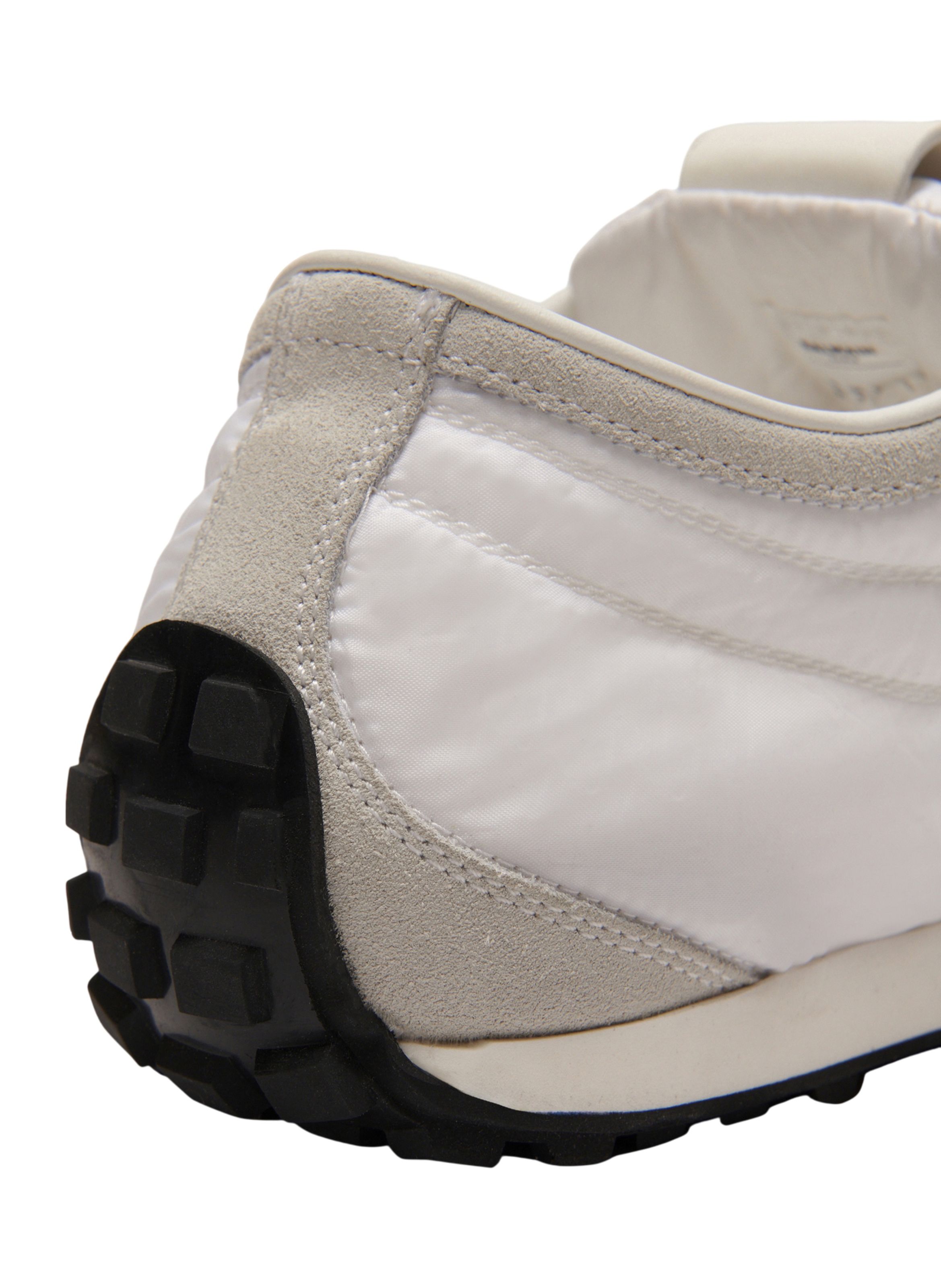 Baskets racing low en nylon et cuir BALMAIN Blanc