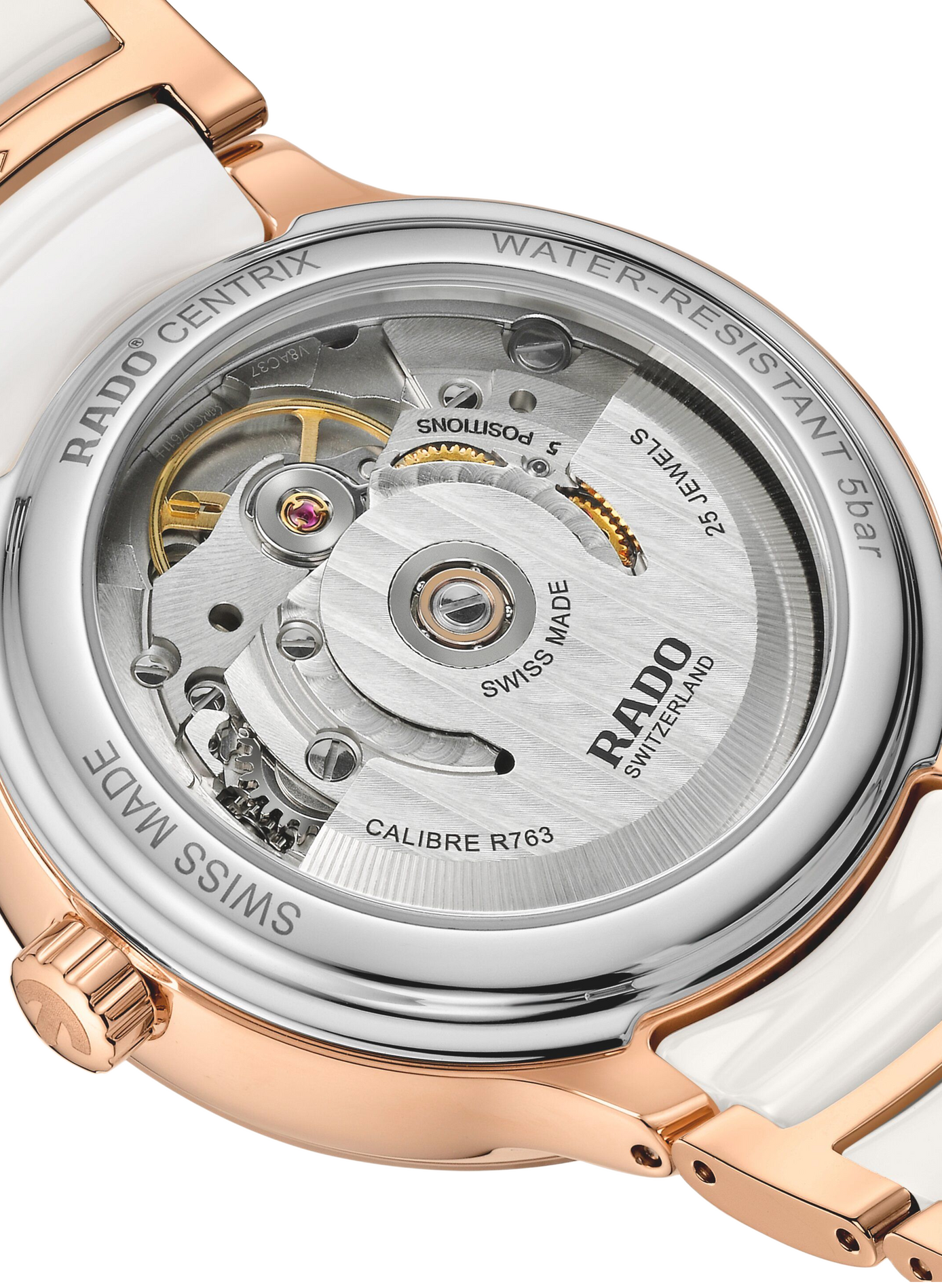Montre automatique Centrix en céramique RADO Argent