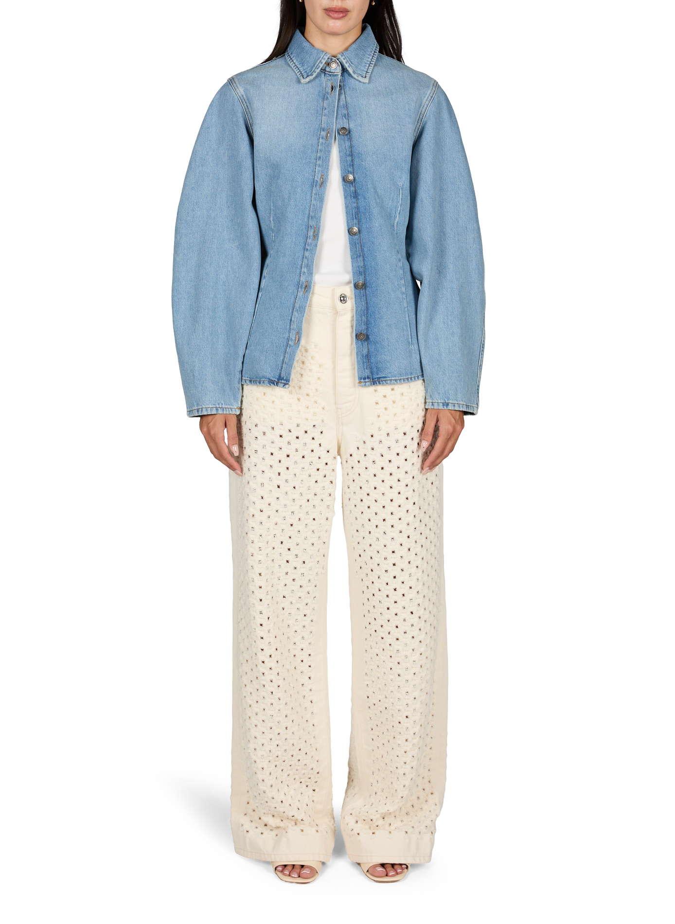Cotton shirt ROTATE Blue