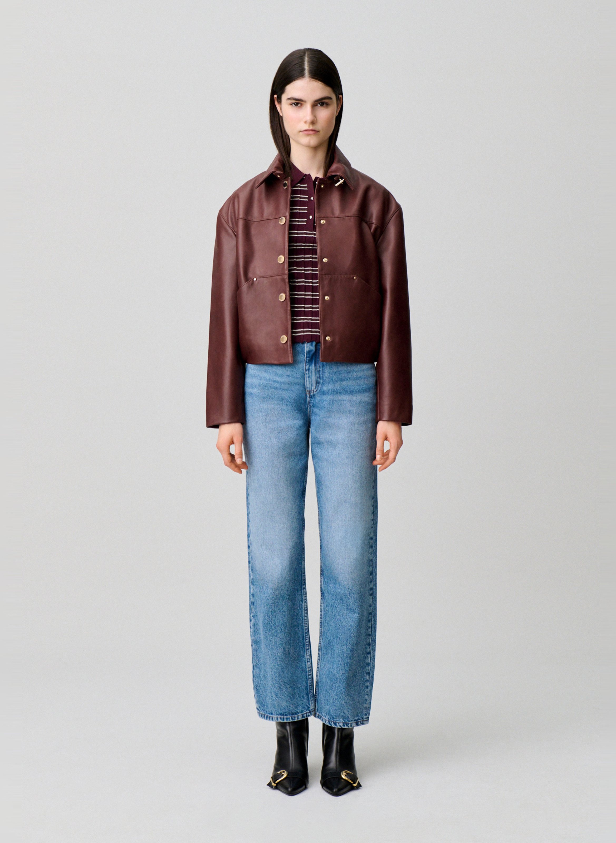Jean droit en coton CLAUDIE PIERLOT Bleu