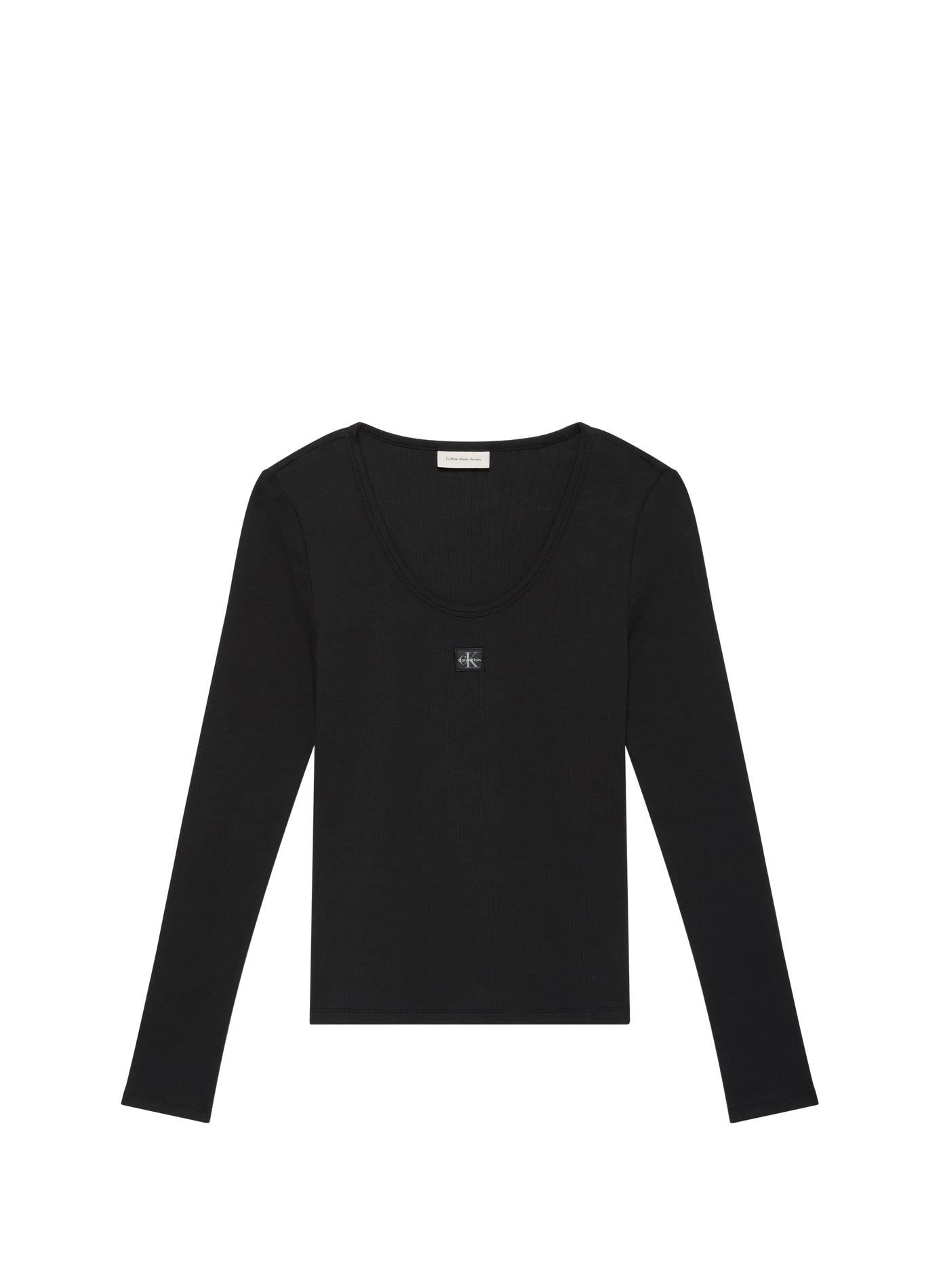 Oberteil mit Logo aus Baumwollmischung CALVIN KLEIN Schwarz