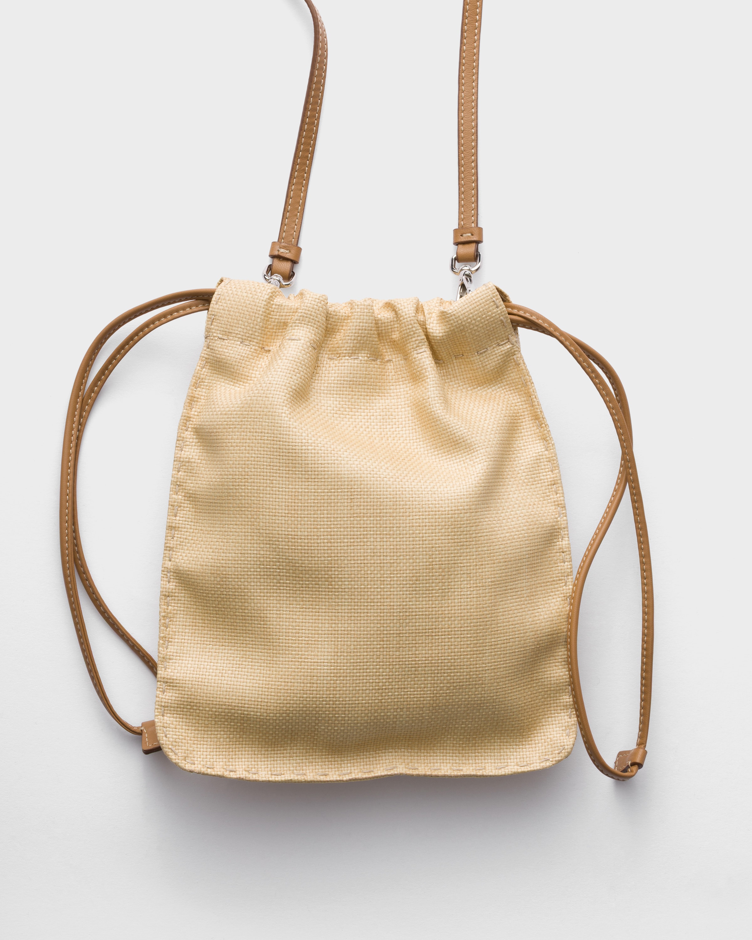 Étui pour smartphone en toile brodée PRADA Beige