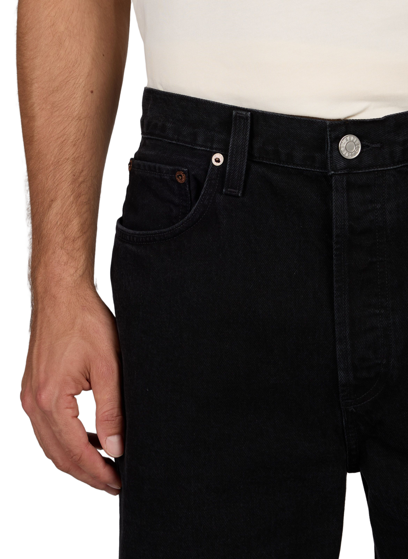 Solid straight-leg jeans AGOLDE Black