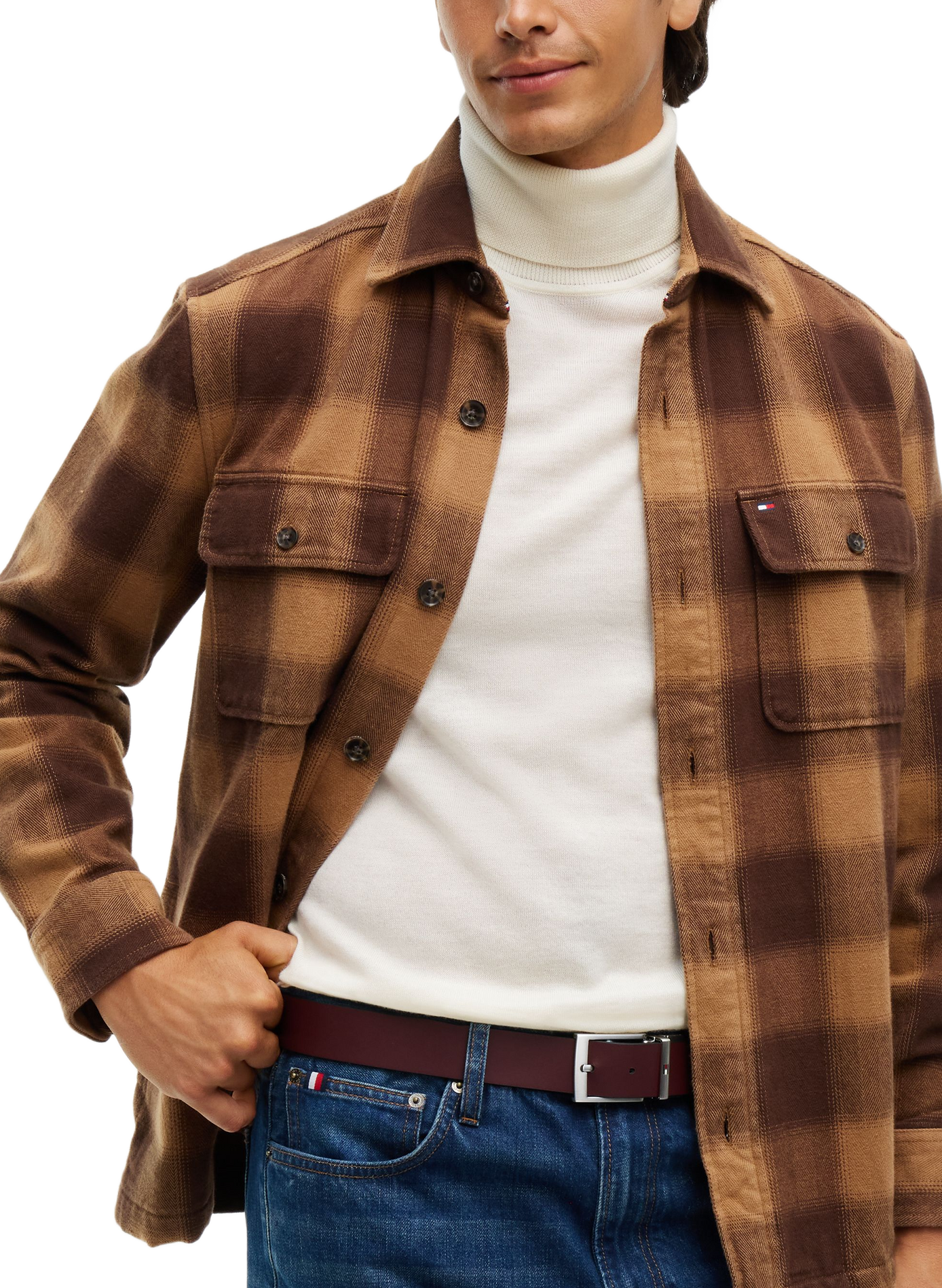 Wendegürtel aus Leder TOMMY HILFIGER Schwarz