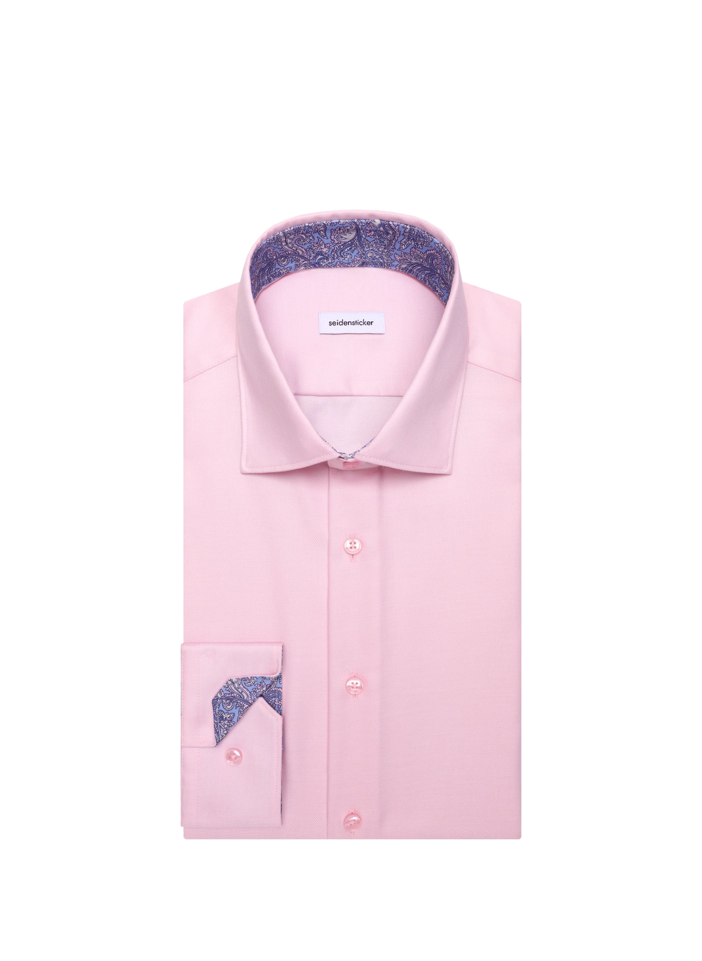Straight classic collar shirt in cotton SEIDENSTICKER Pink