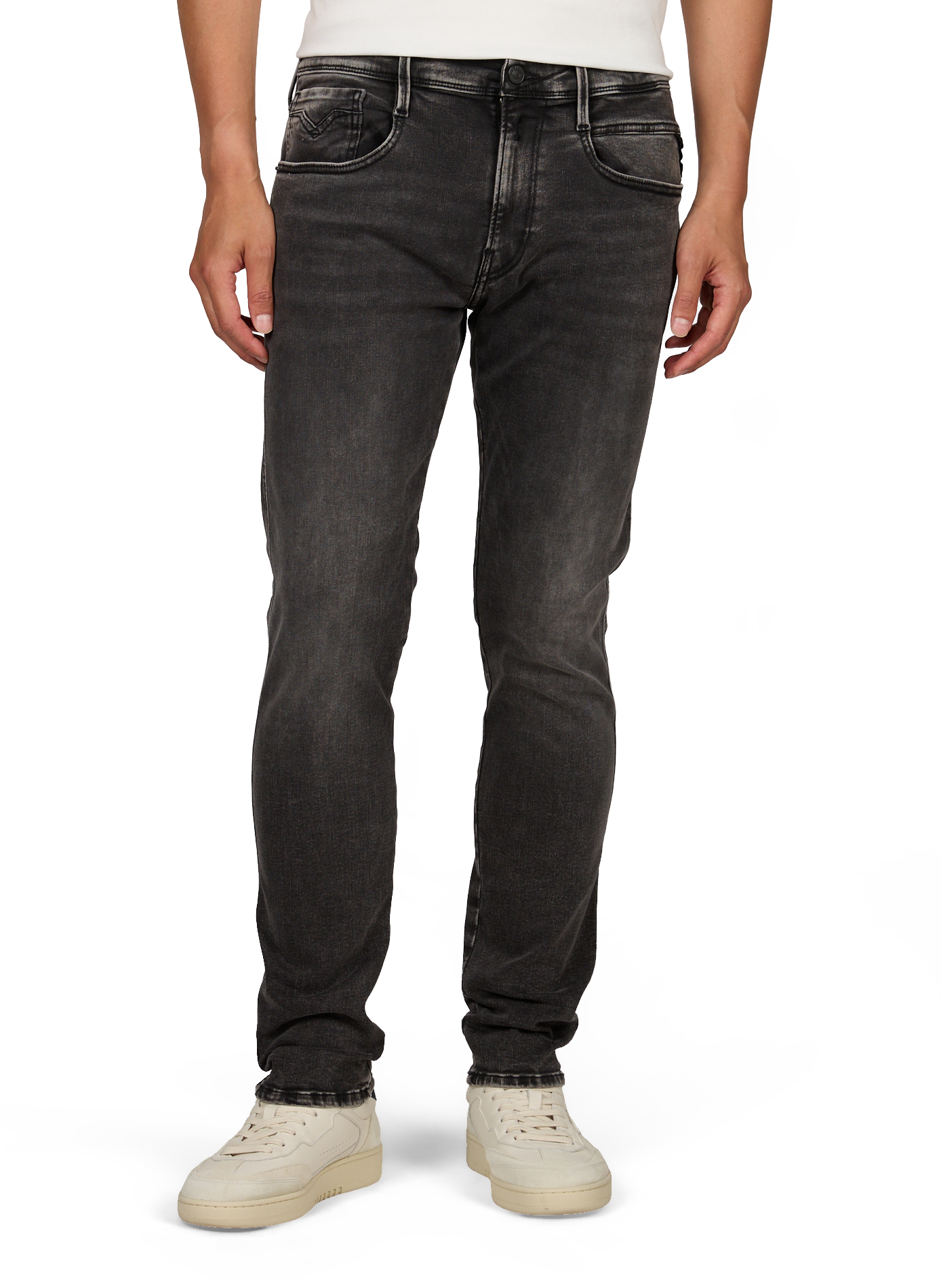 Cotton skinny jeans REPLAY Grey