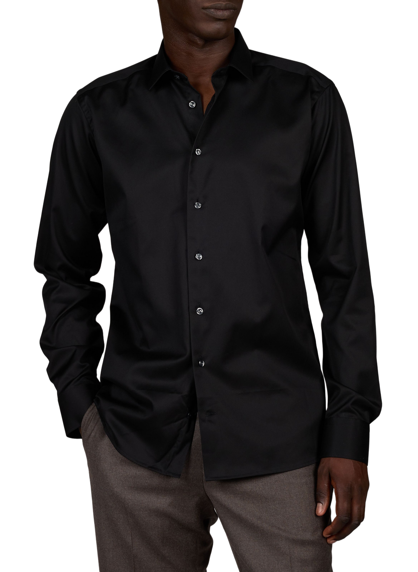 Chemise en coton ETON Noir