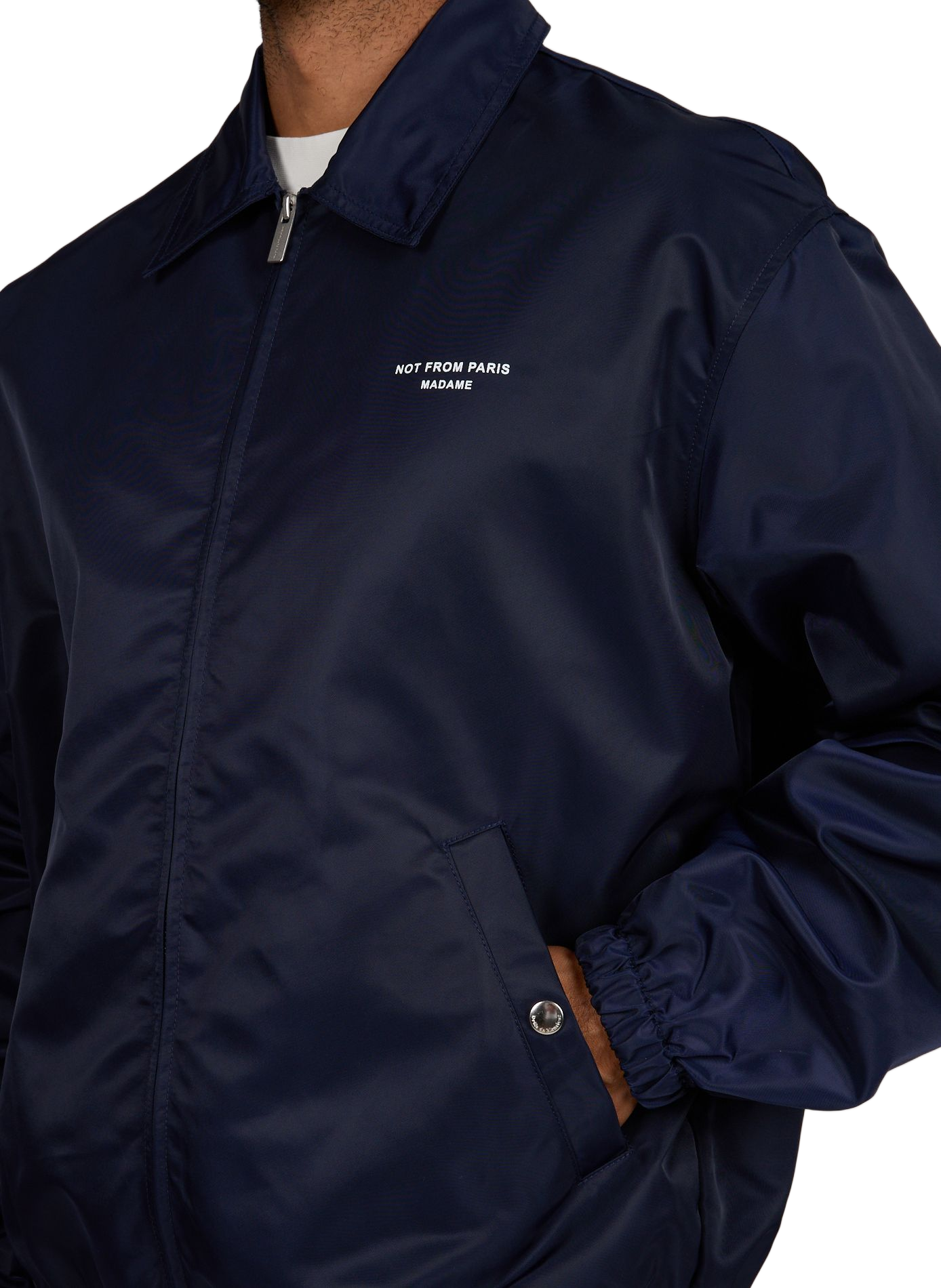 Straight nylon outdoor jacket DROLE DE MONSIEUR Blue