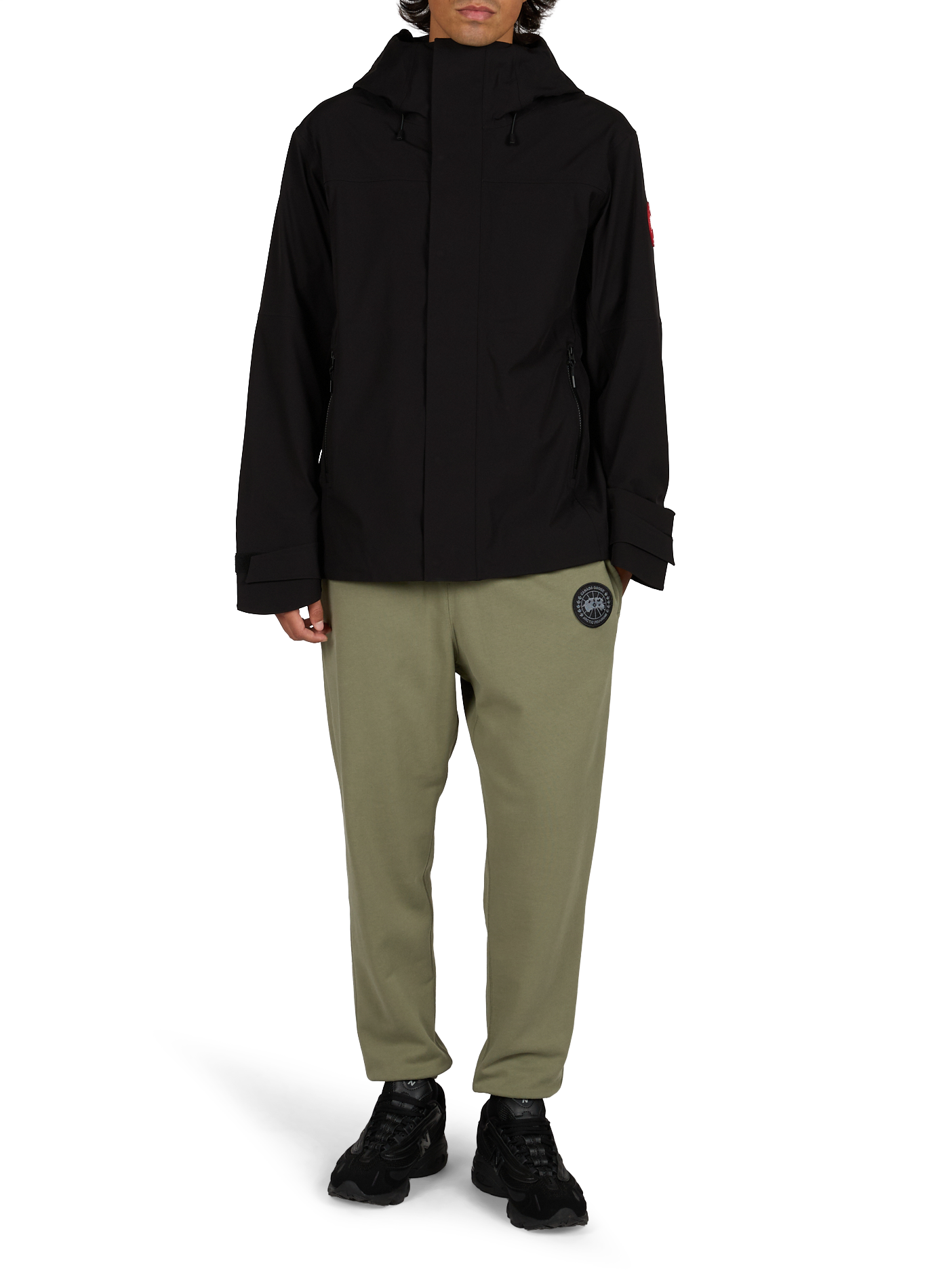 Rechte parka met capuchon CANADA GOOSE Zwart