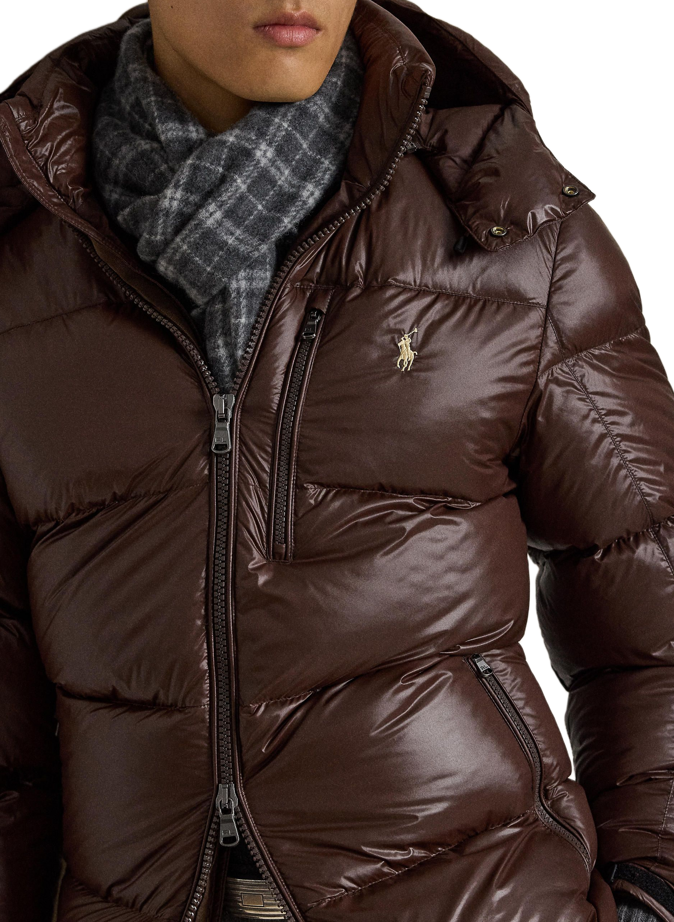 Gewatteerde jas met afneembare capuchon | Beige POLO RALPH LAUREN Heren