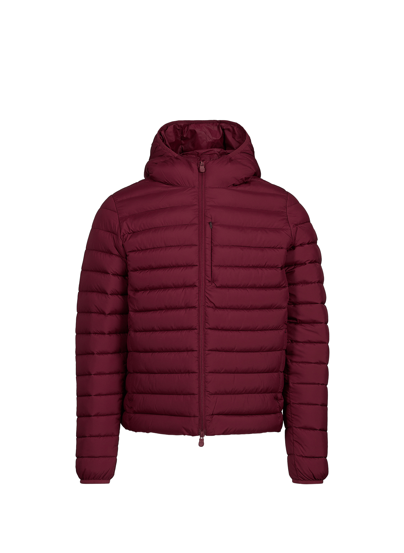 Hooded straight-fit padded jacket SAVE THE DUCK Red