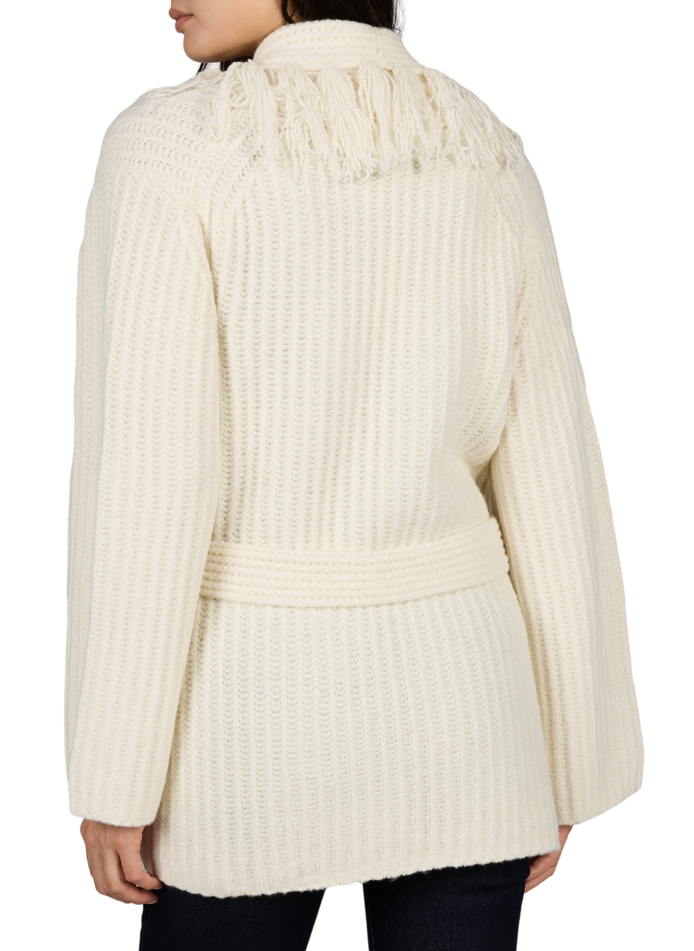 Chaleco de flecos de lana mezclada BY MALENE BIRGER Blanco