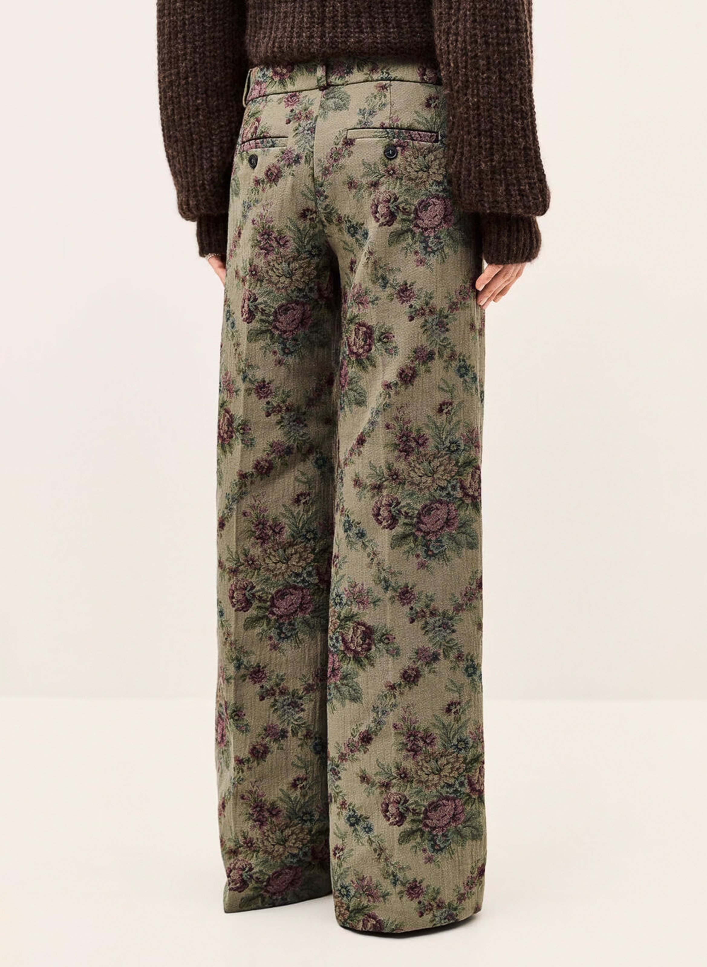Pantalon large imprimé remea BA&SH Kaki