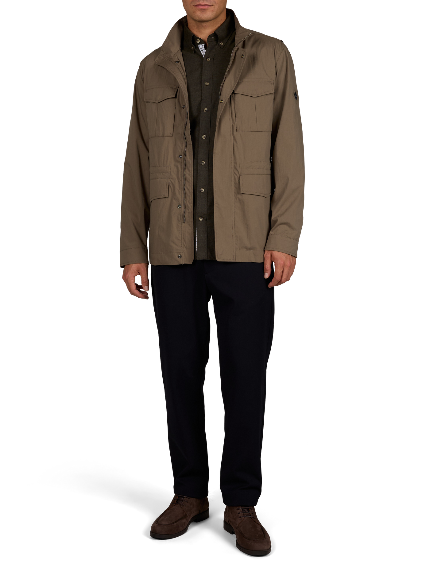 Veste saharienne en coton mélangé HACKETT Beige