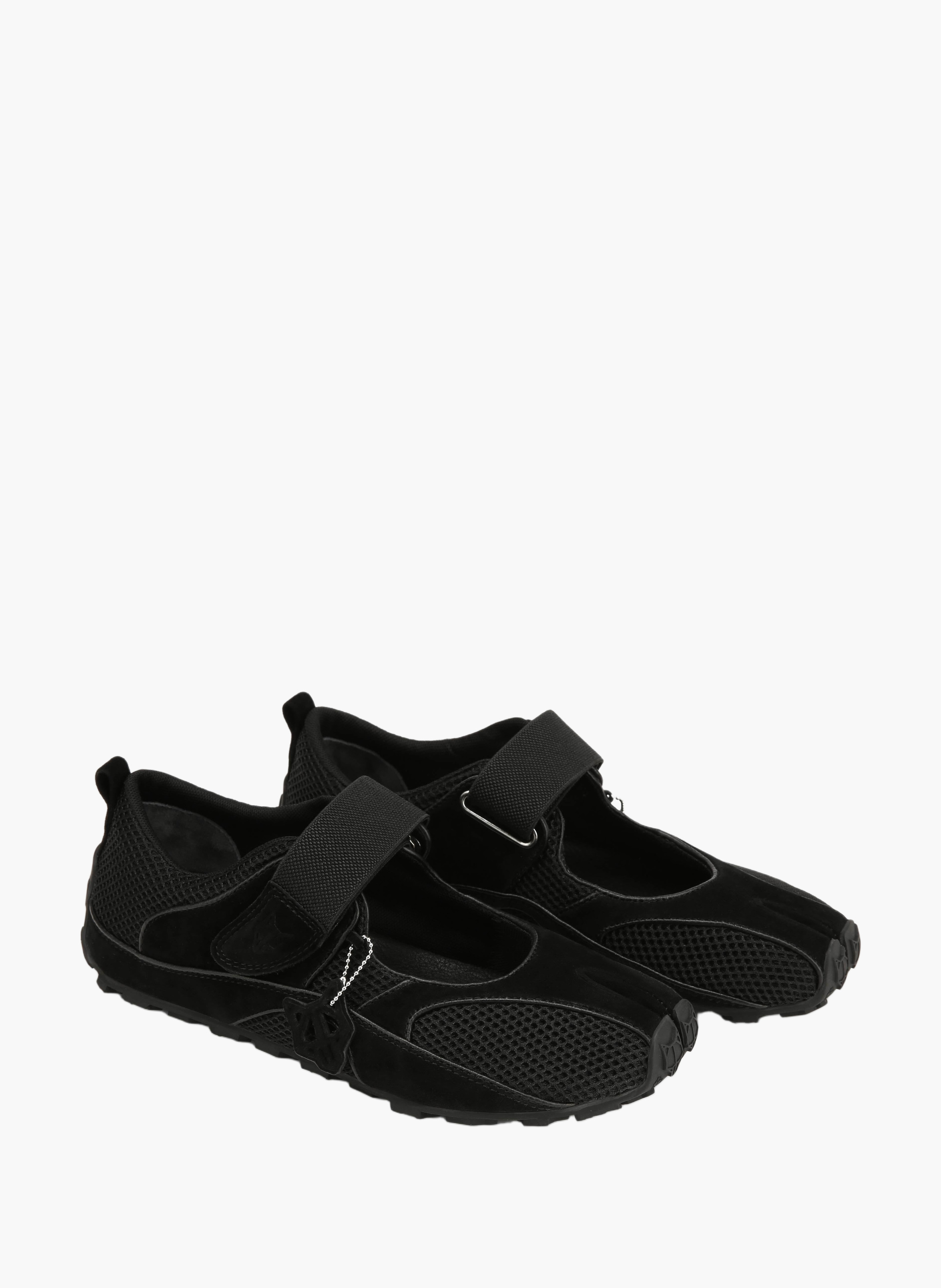 Letto sneakers van suède en mesh NAKED WOLFE Zwart