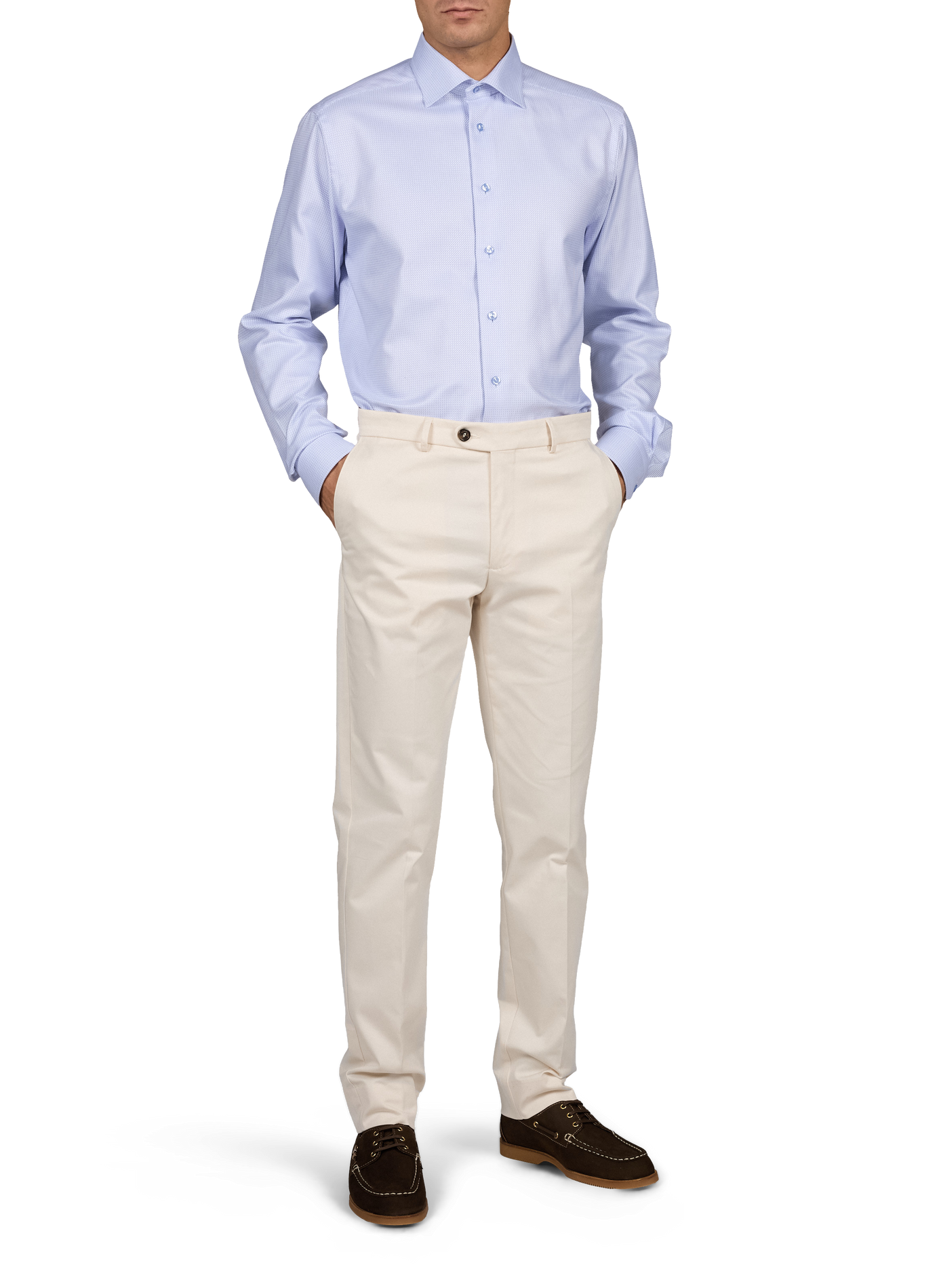 Straight cotton shirt ETON Blue