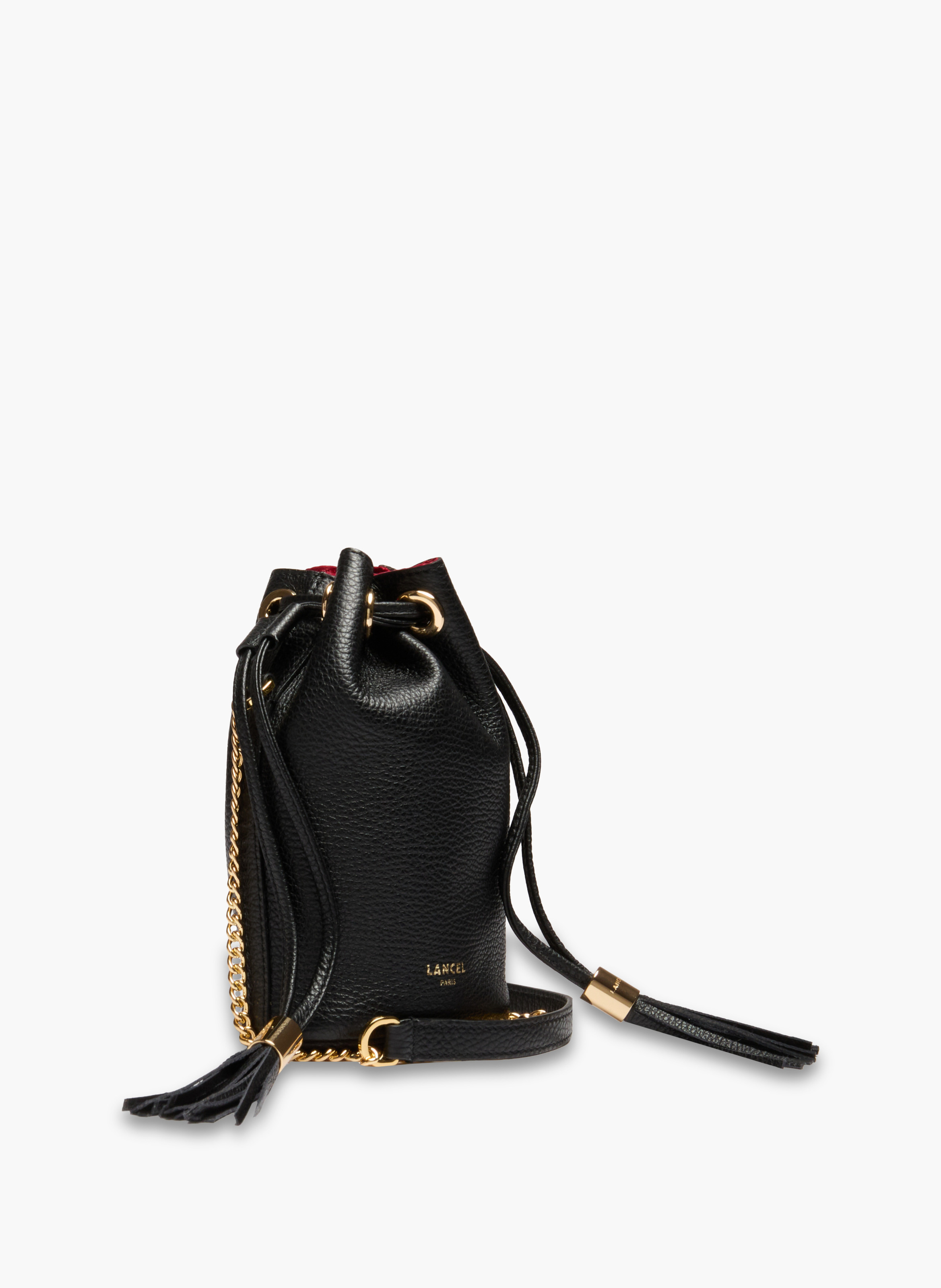 Mini sac seau premier flirt de lancel en cuir LANCEL Noir