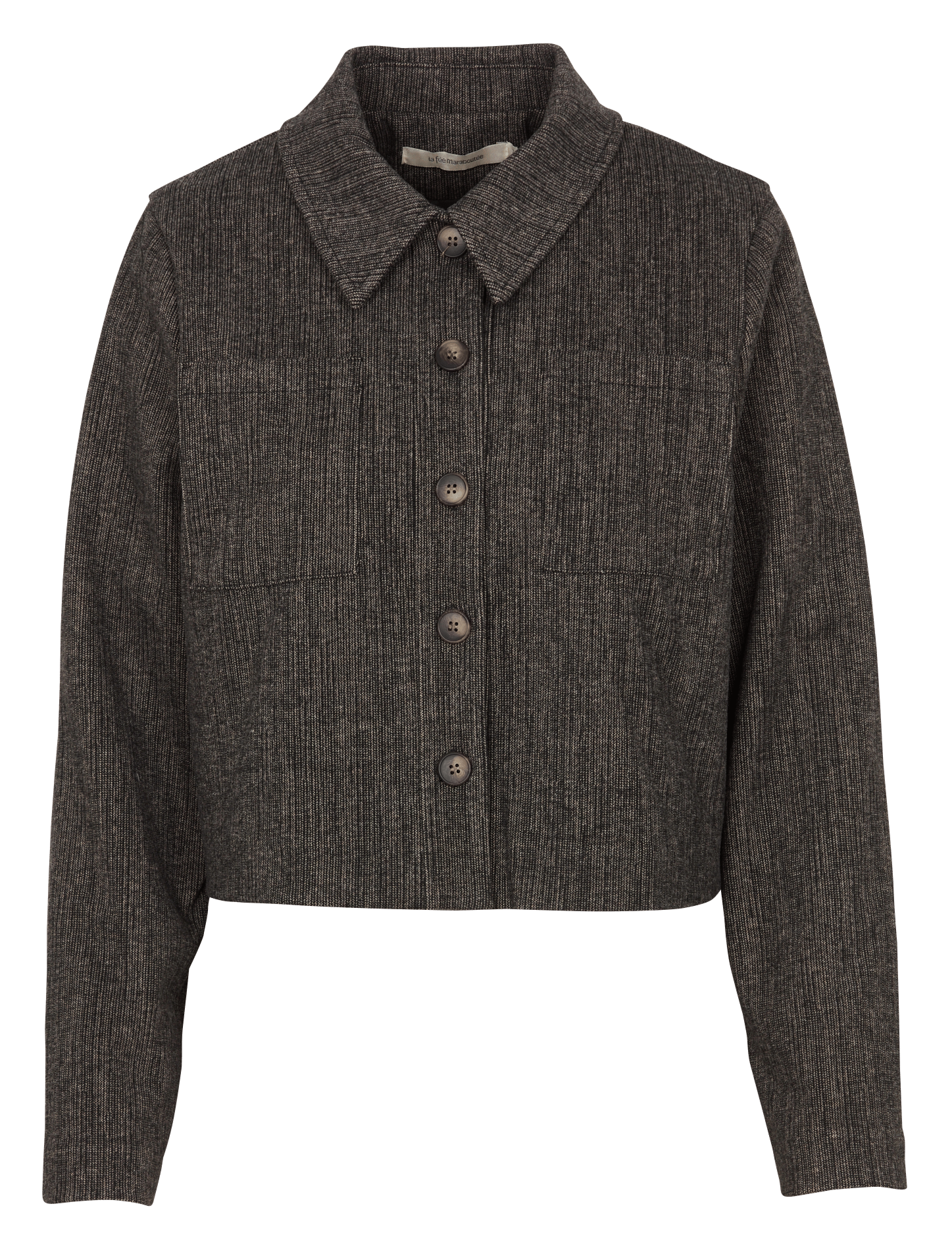 Kort jasje met fluweellook LA FEE MARABOUTEE Bruin