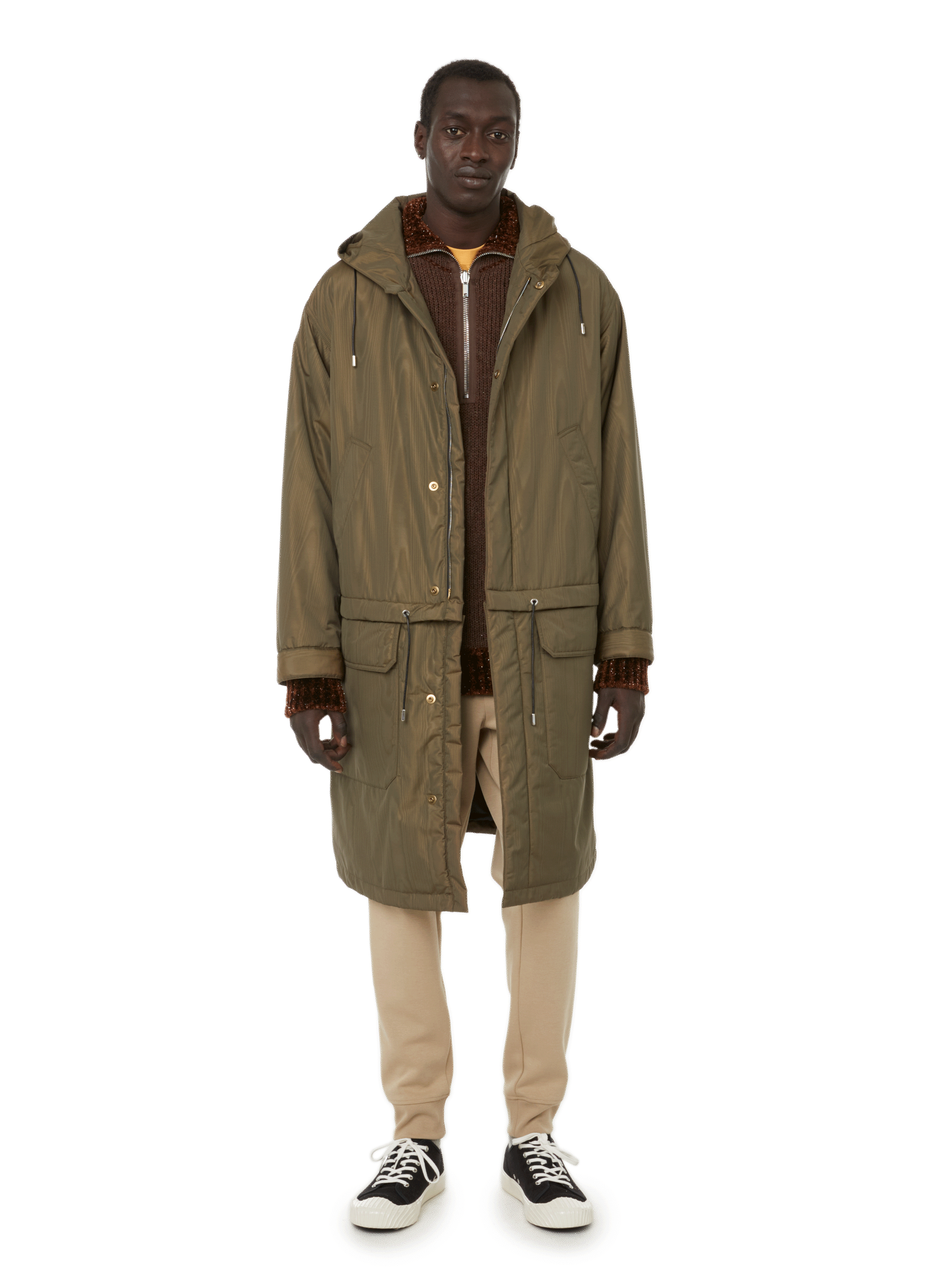 Parka longue 2-en-1 à capuche DUNHILL Vert