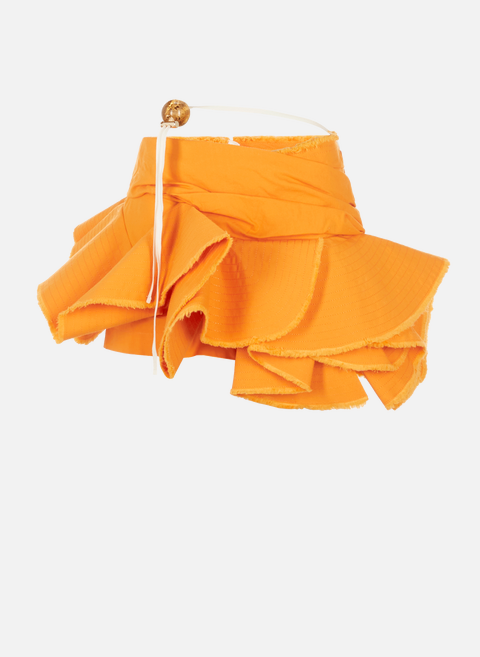 La minijupe Artichaut en coton OrangeJACQUEMUS 
