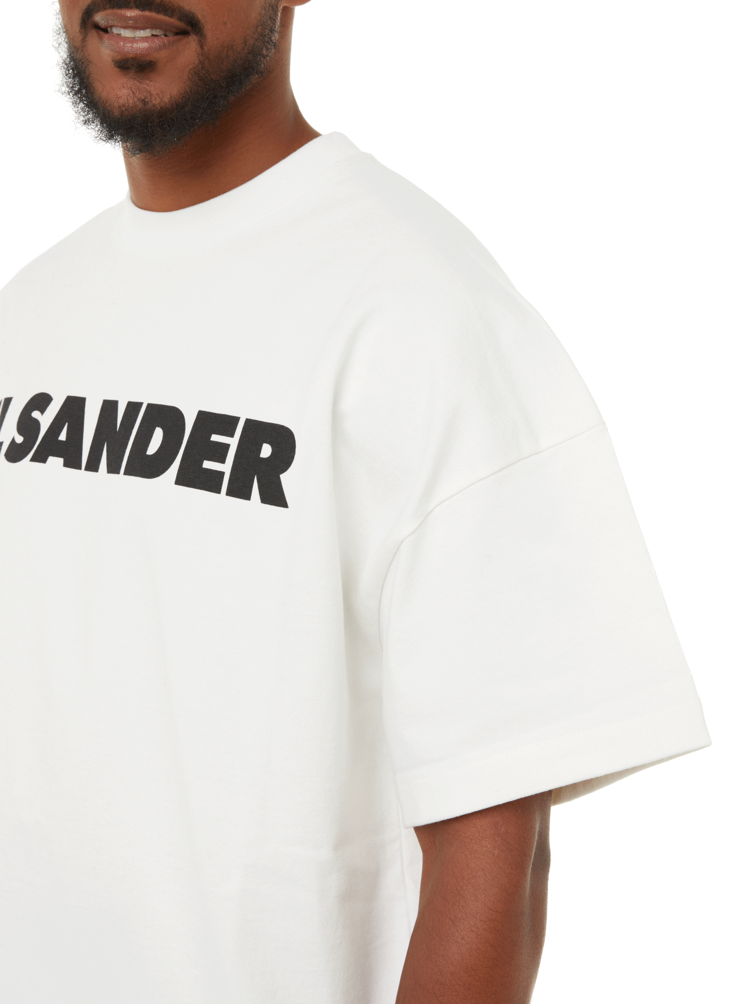 Oversized cotton logo T-shirt  JIL SANDER White