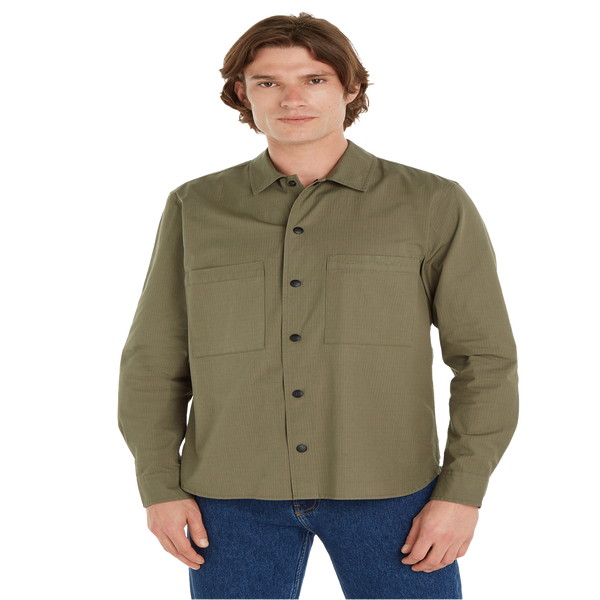 Calvin Klein Shirt With Large Pockets In Green